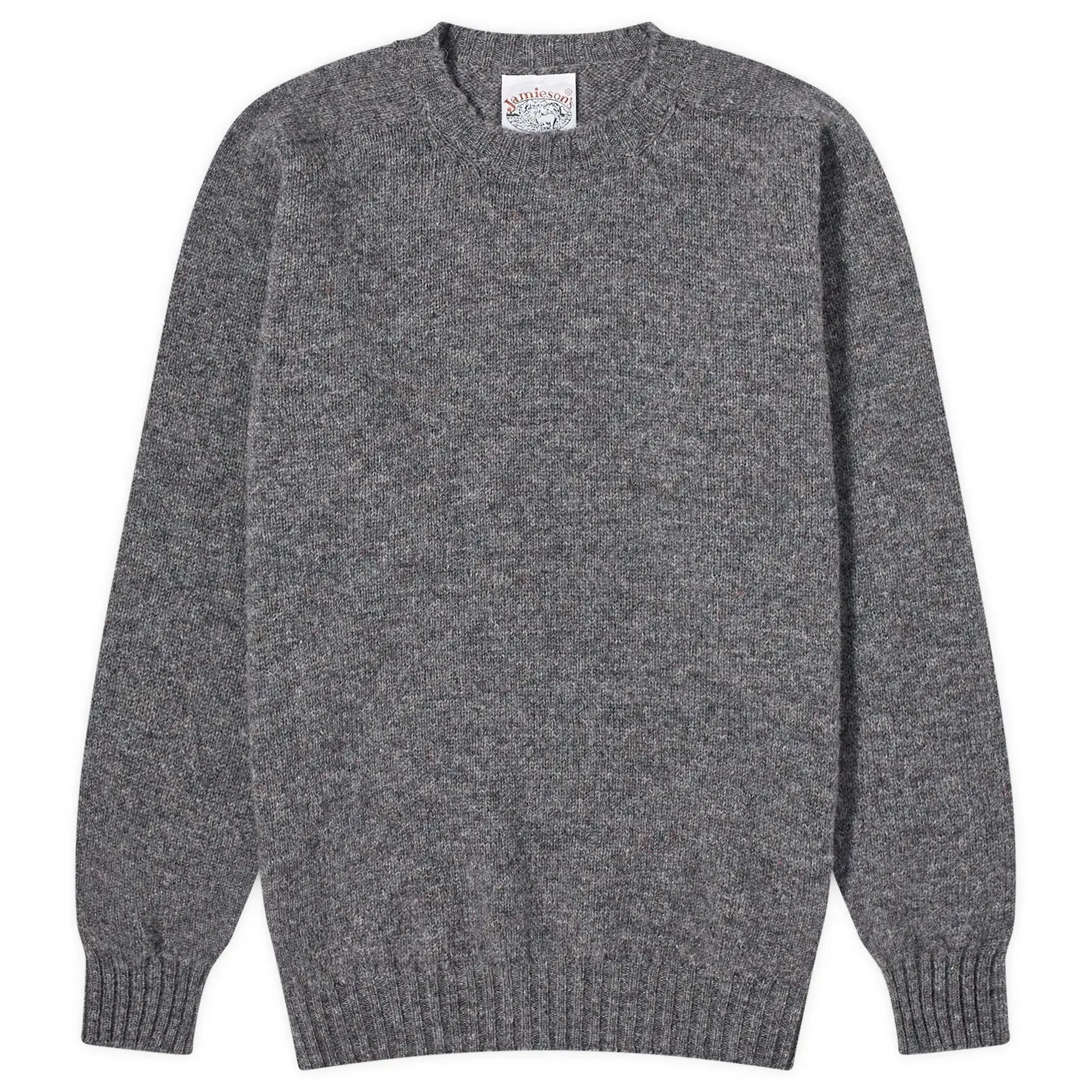 Jamieson's of Shetland Men's Crew Knit Slate