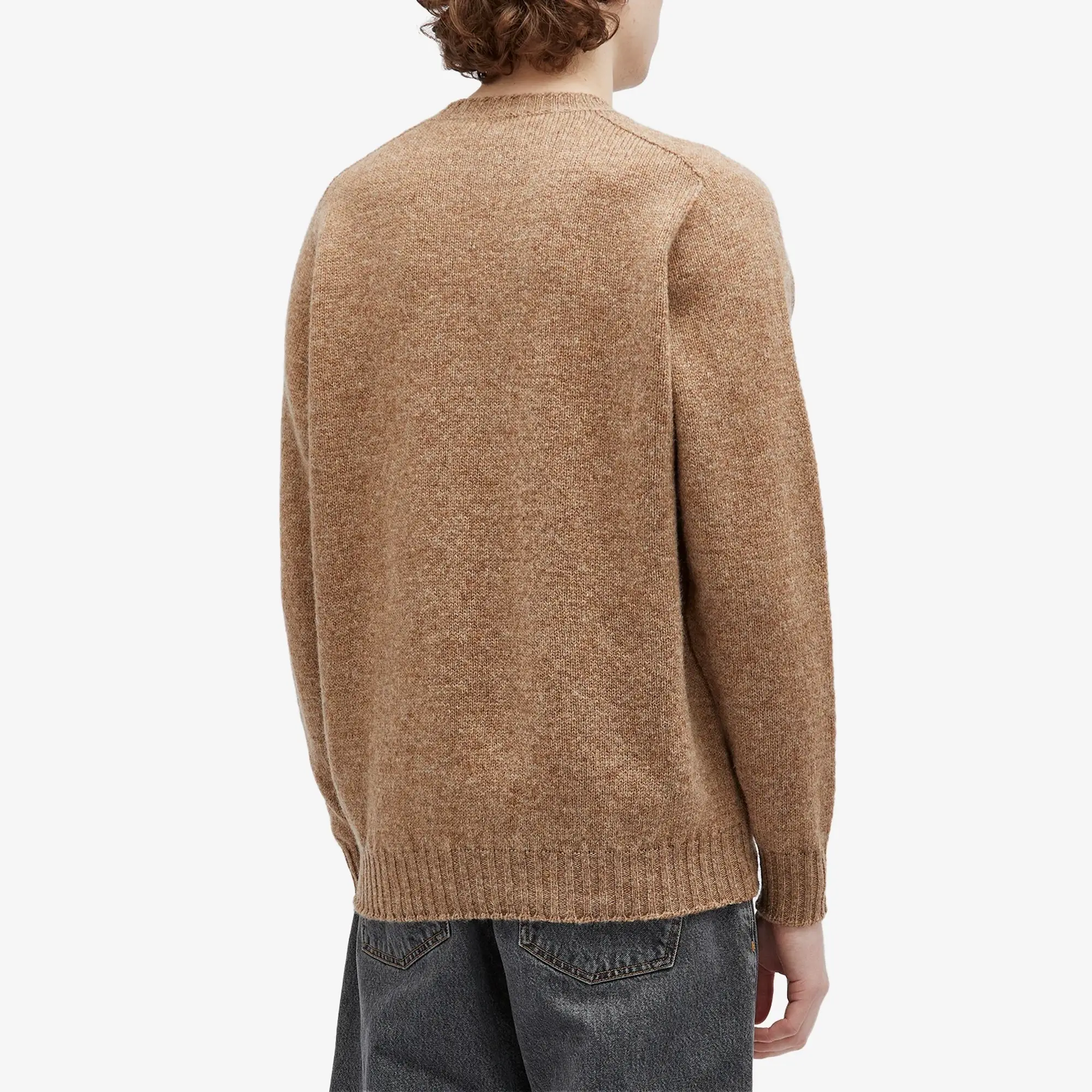 Jamieson's of Shetland Men's Crew Knit Camel