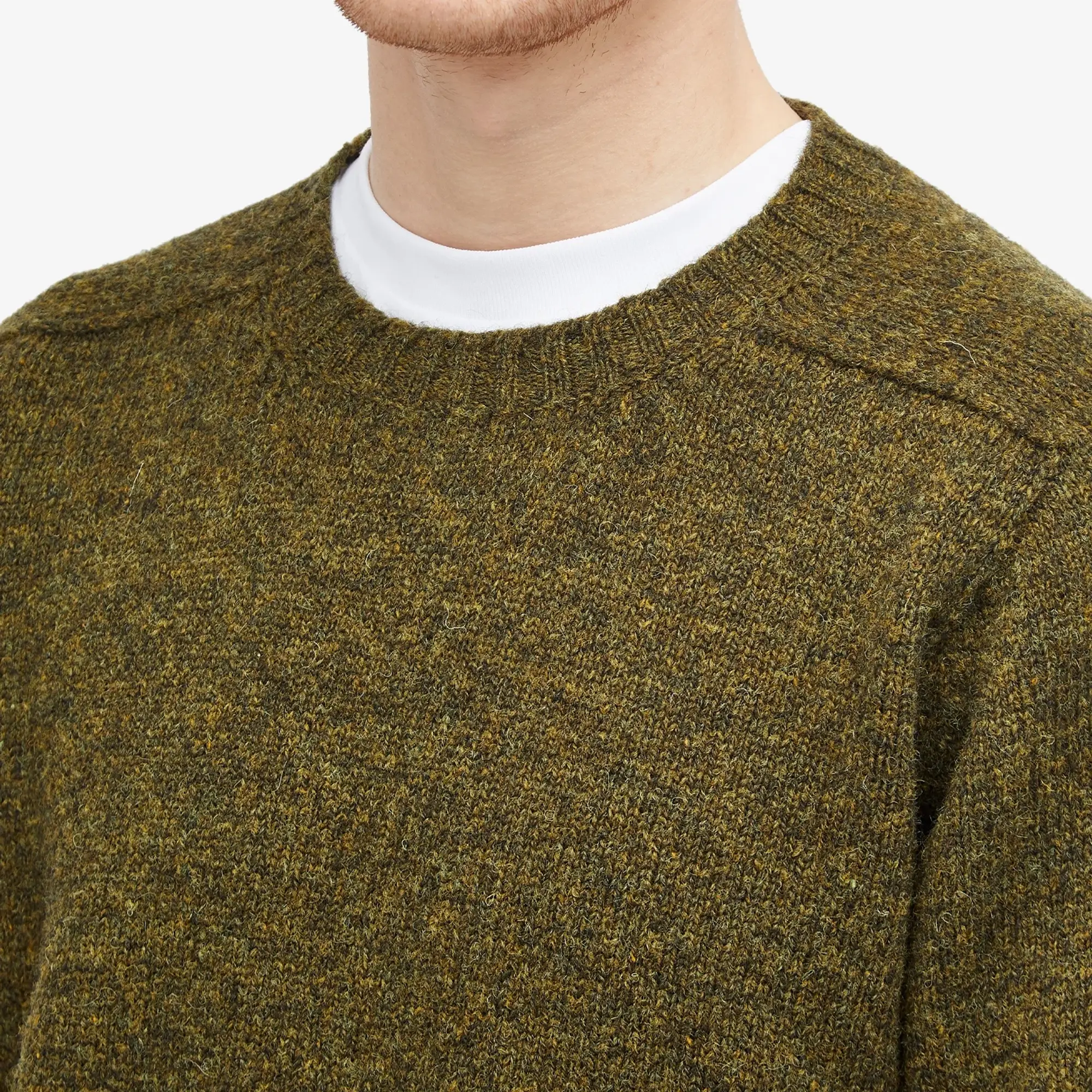 Jamieson's of Shetland Men's Crew Knit Spagnum