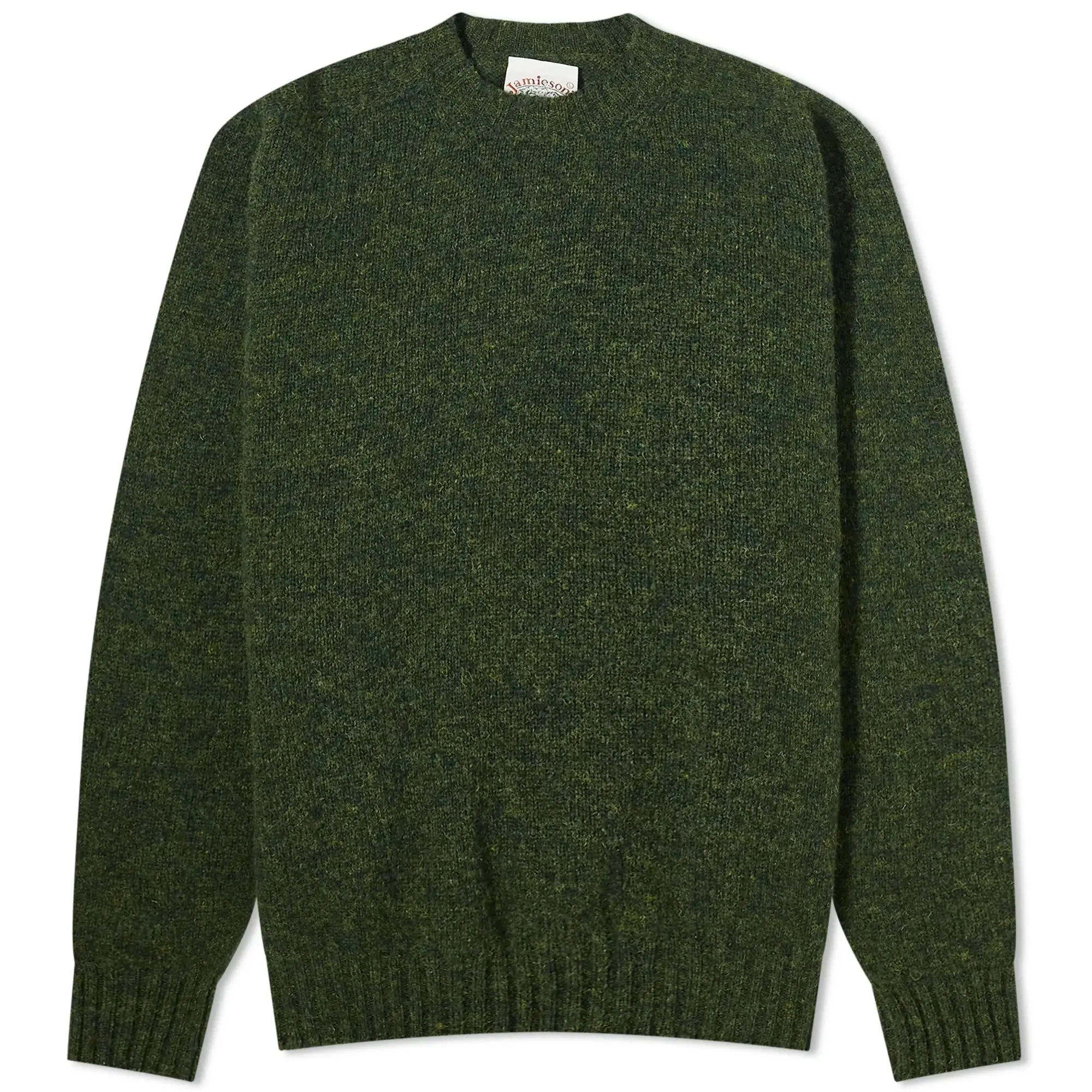 Jamieson's of Shetland Men's Crew Knit Pine