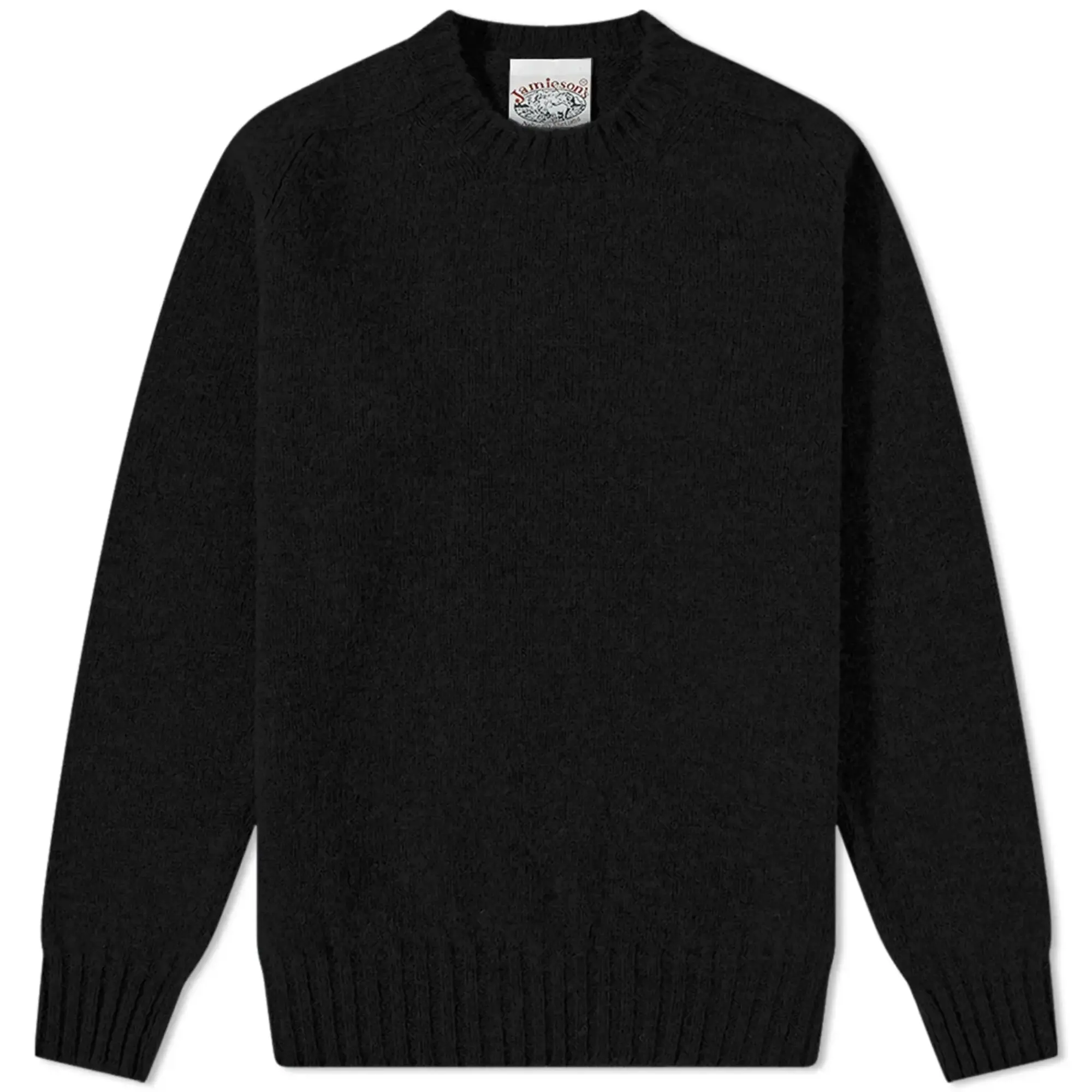 Jamieson's of Shetland Men's Crew Knit Black