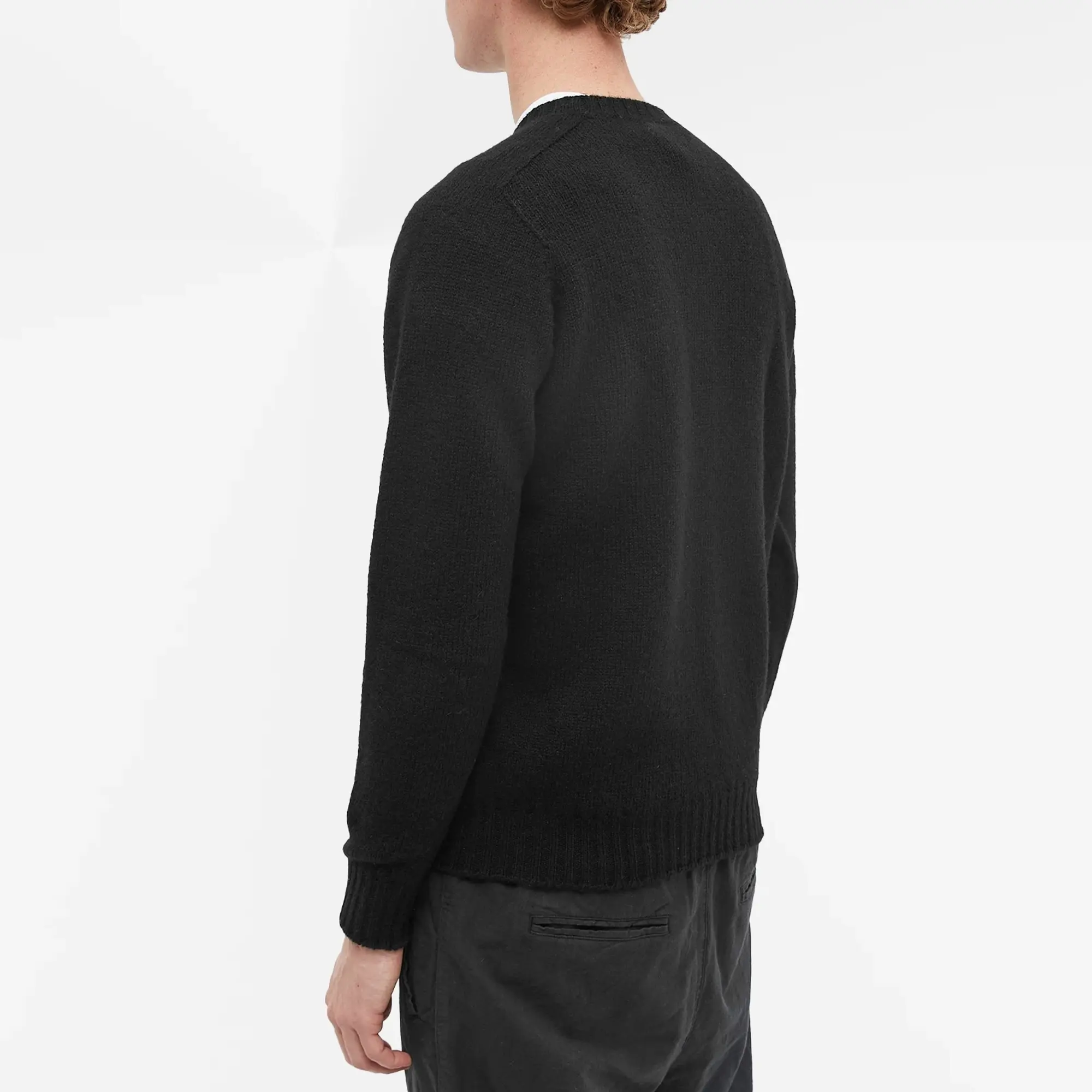 Jamieson's of Shetland Men's Crew Knit Black