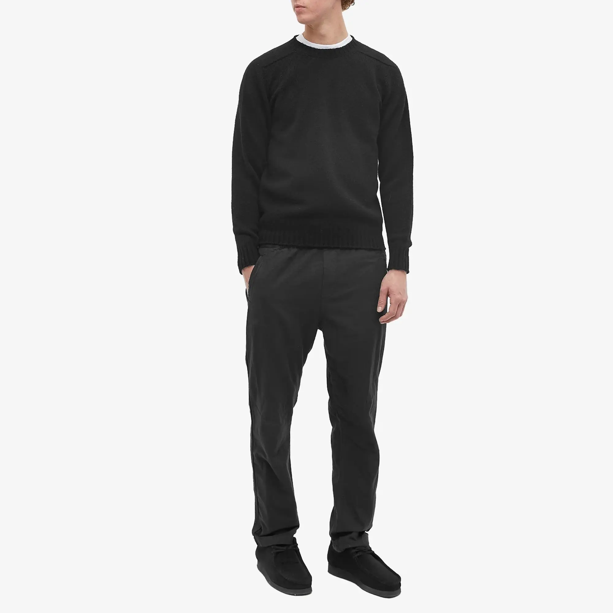Jamieson's of Shetland Men's Crew Knit Black