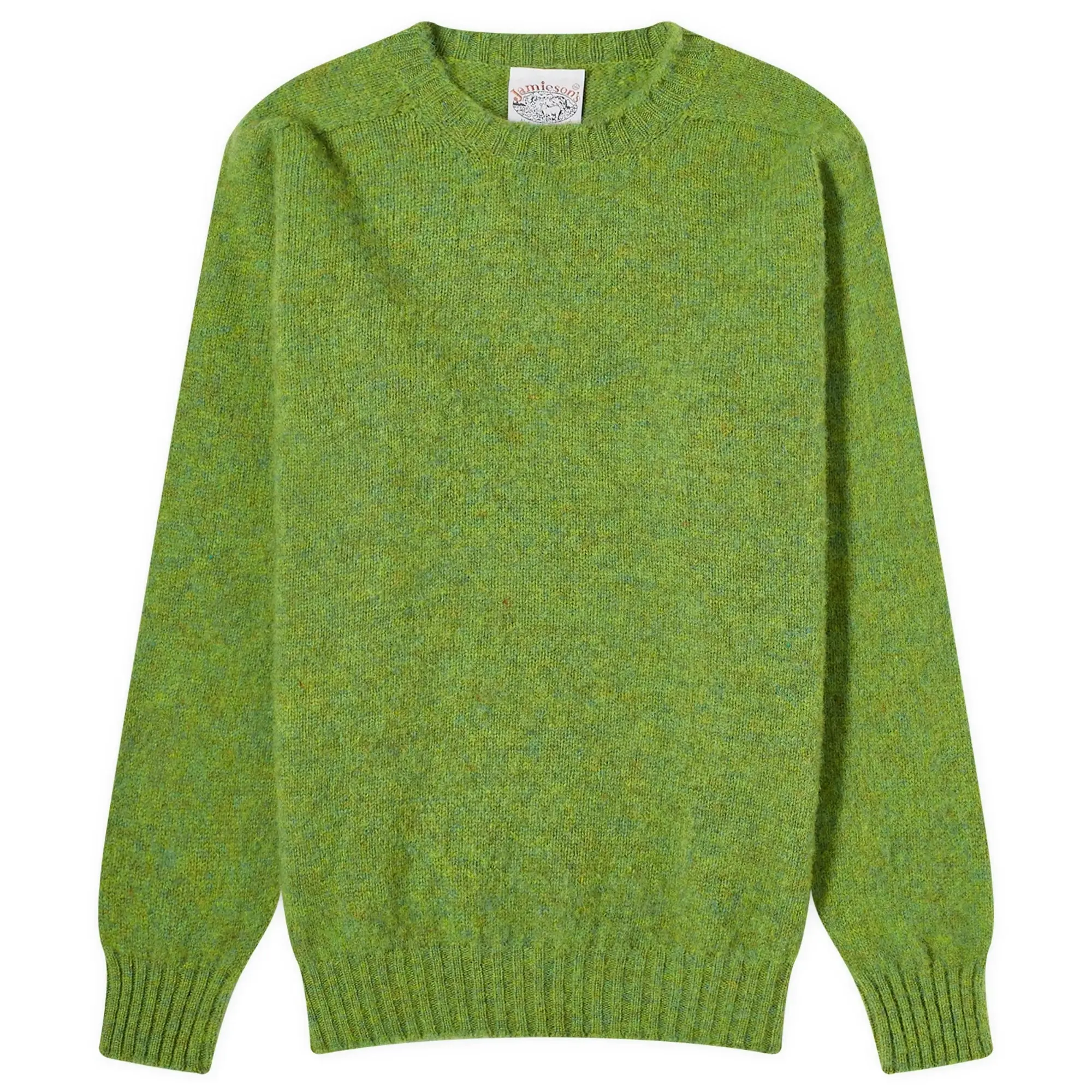 Jamieson's of Shetland Men's Brushed Crew Knit Leprechaun