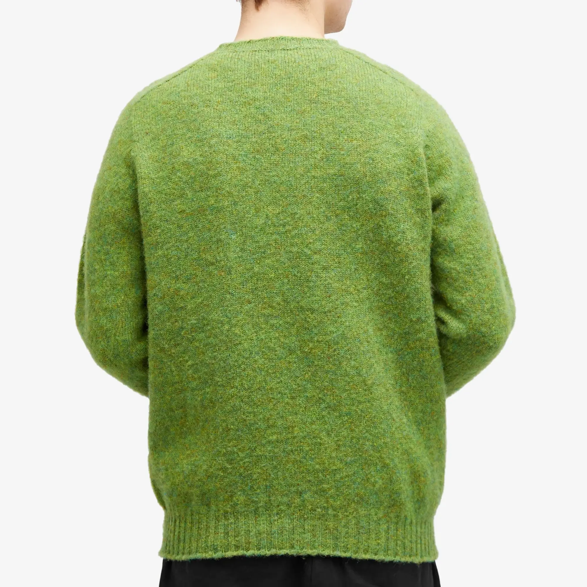 Jamieson's of Shetland Men's Brushed Crew Knit Leprechaun