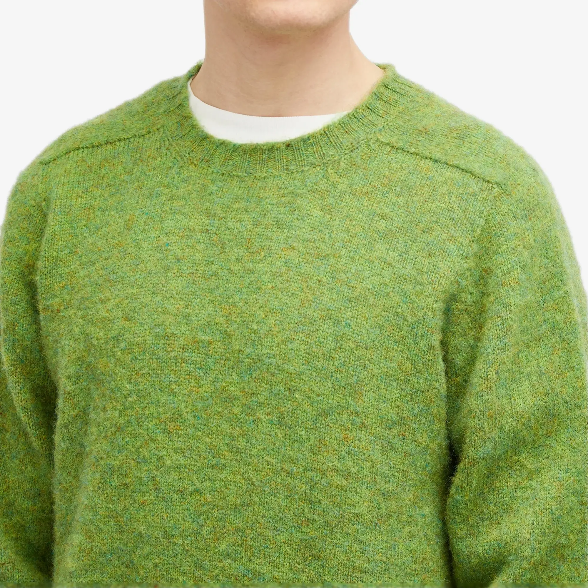 Jamieson's of Shetland Men's Brushed Crew Knit Leprechaun