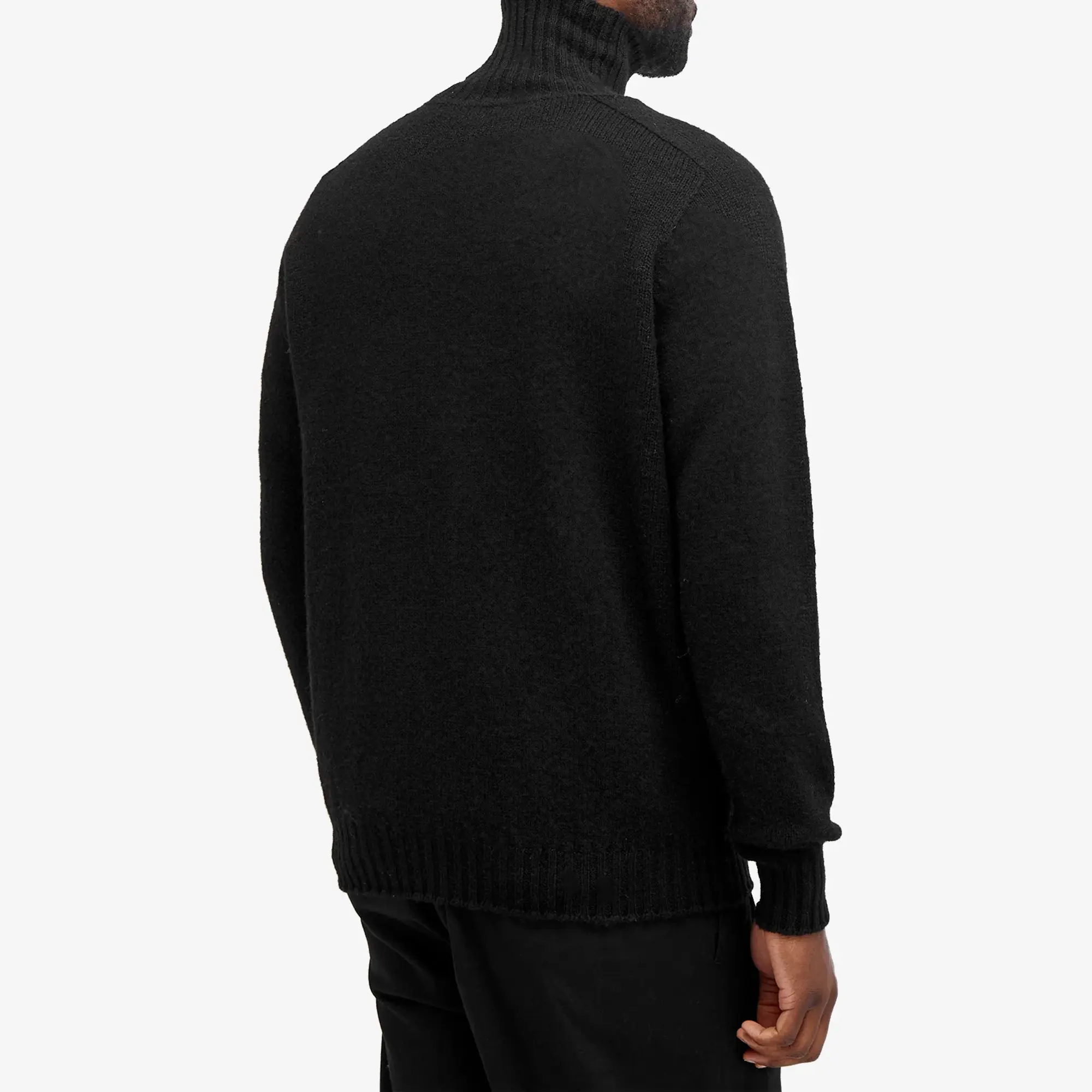 Jamieson's of Shetland Men's Roll Neck Knit Black
