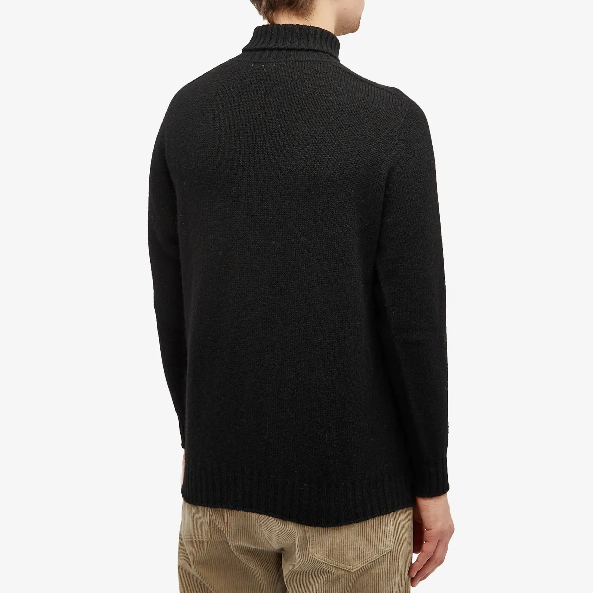 Jamieson's of Shetland Men's Roll Neck Knit Black