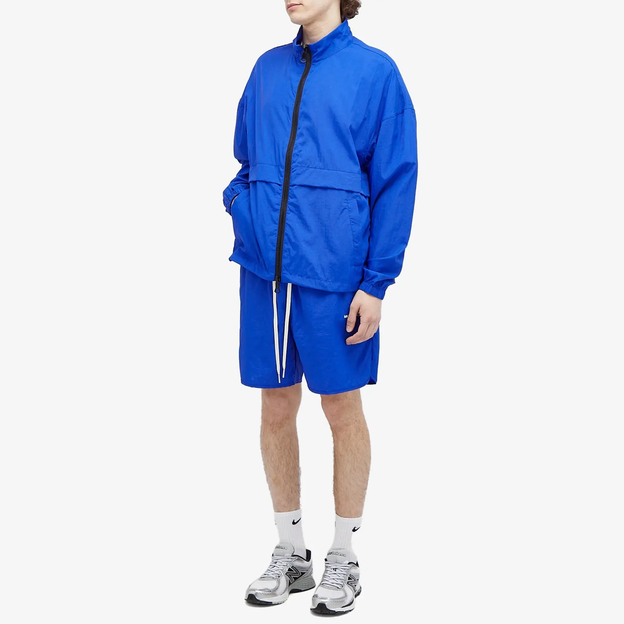 MKI Men's Crinkle Nylon Track Shorts Royal Blue