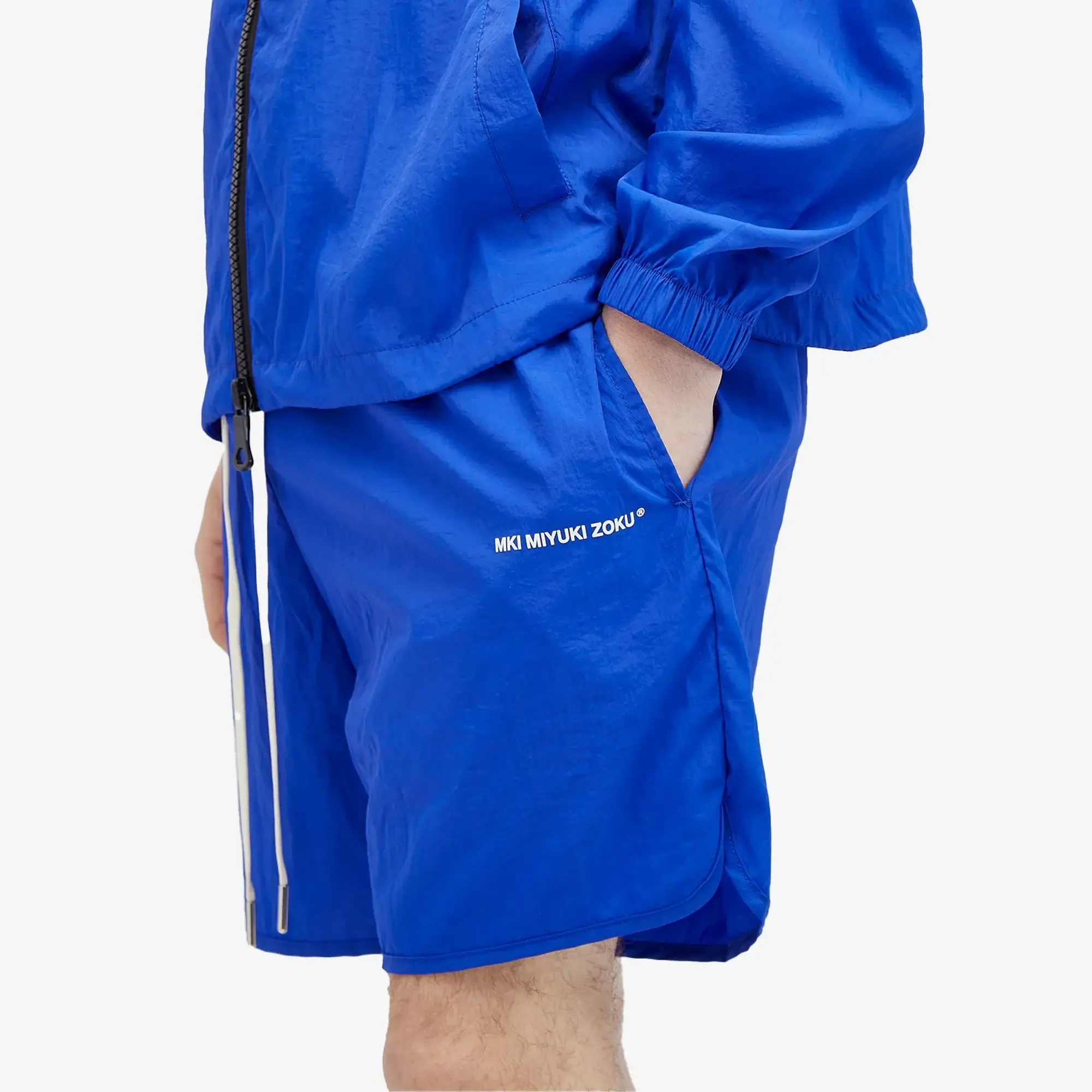 MKI Men's Crinkle Nylon Track Shorts Royal Blue