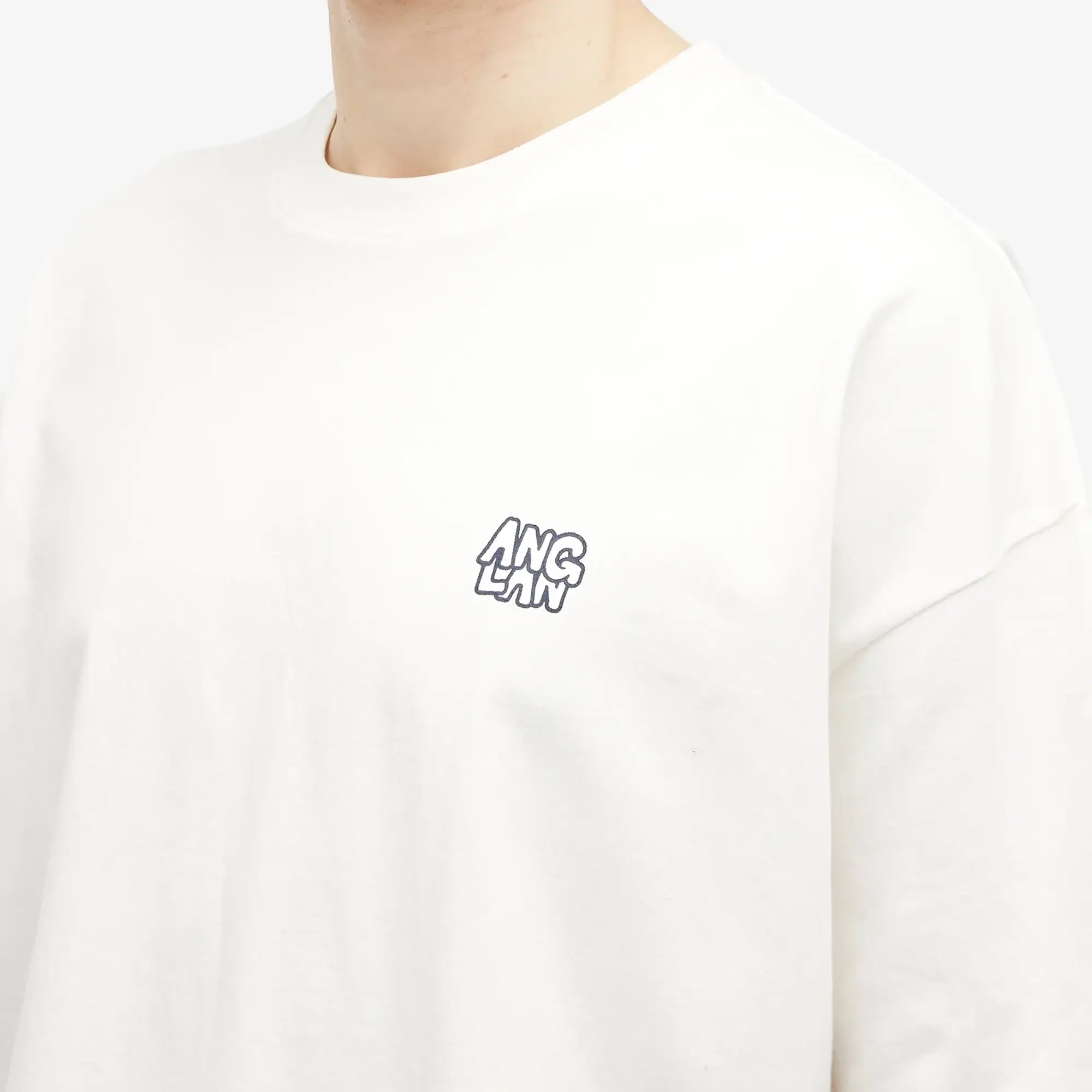 Anglan Men's Stack Logo T-Shirt Ivory