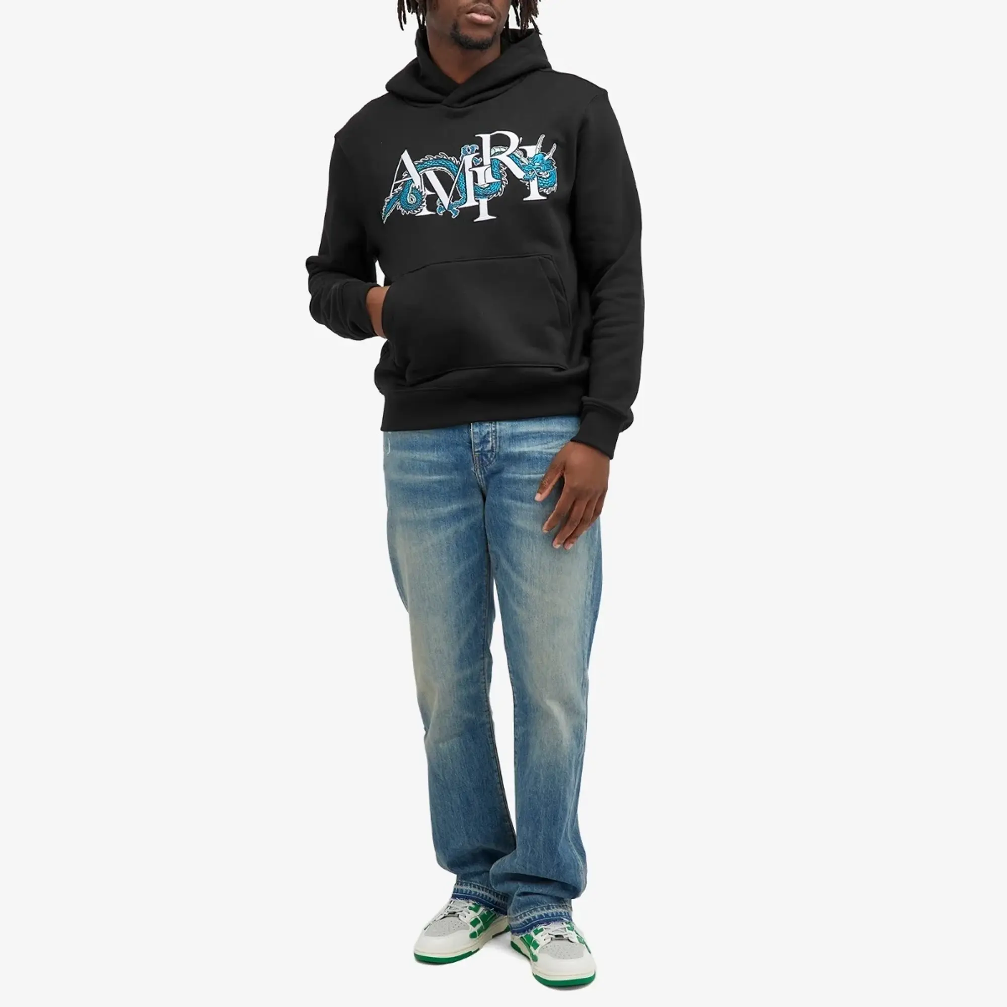 AMIRI Men's CNY Dragon Hoodie Black | AMJYHD1004-BLK | FOOTY.COM
