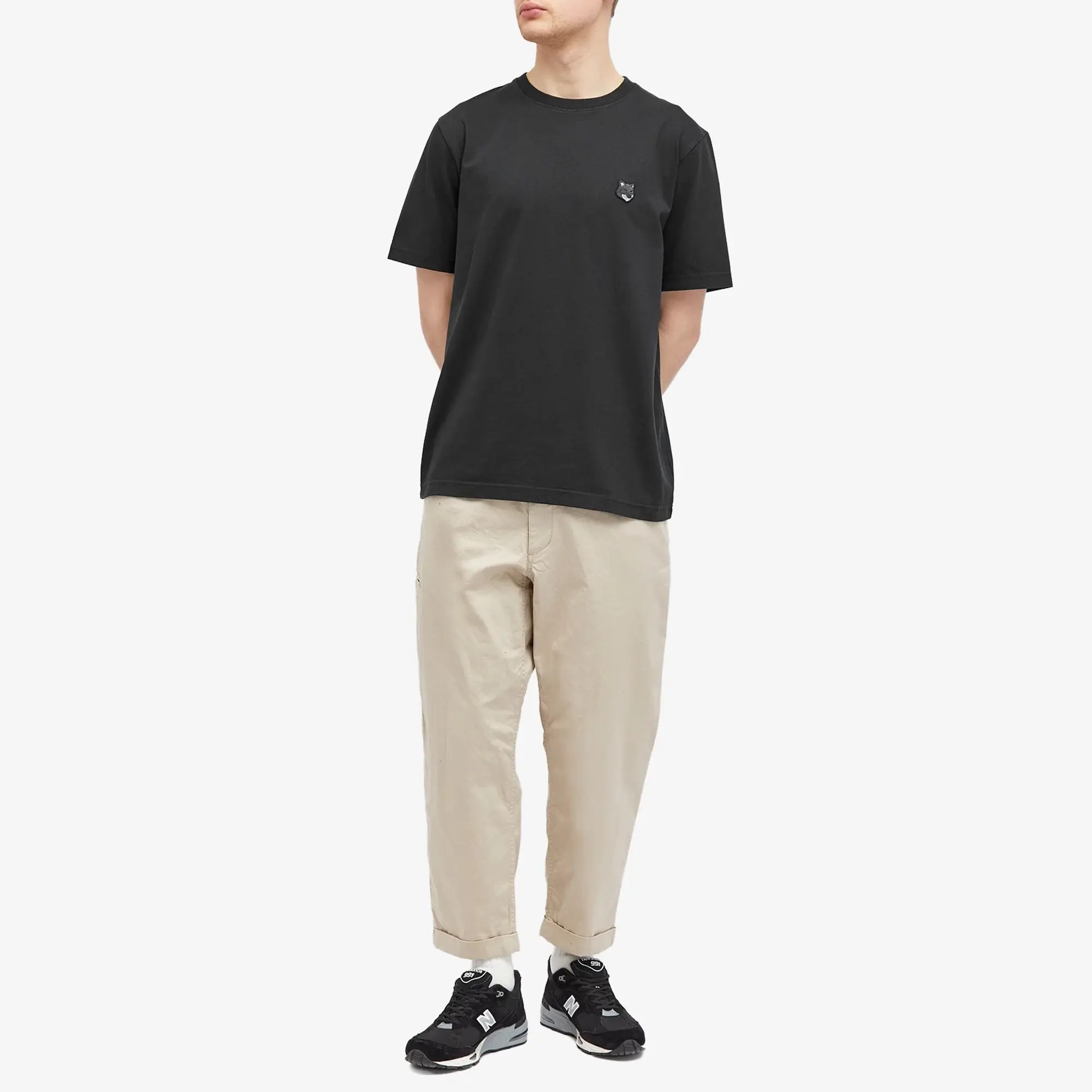 Maison Kitsuné Maison Kitsune Bold Fox Head Patch Comfort T-Shirt Black