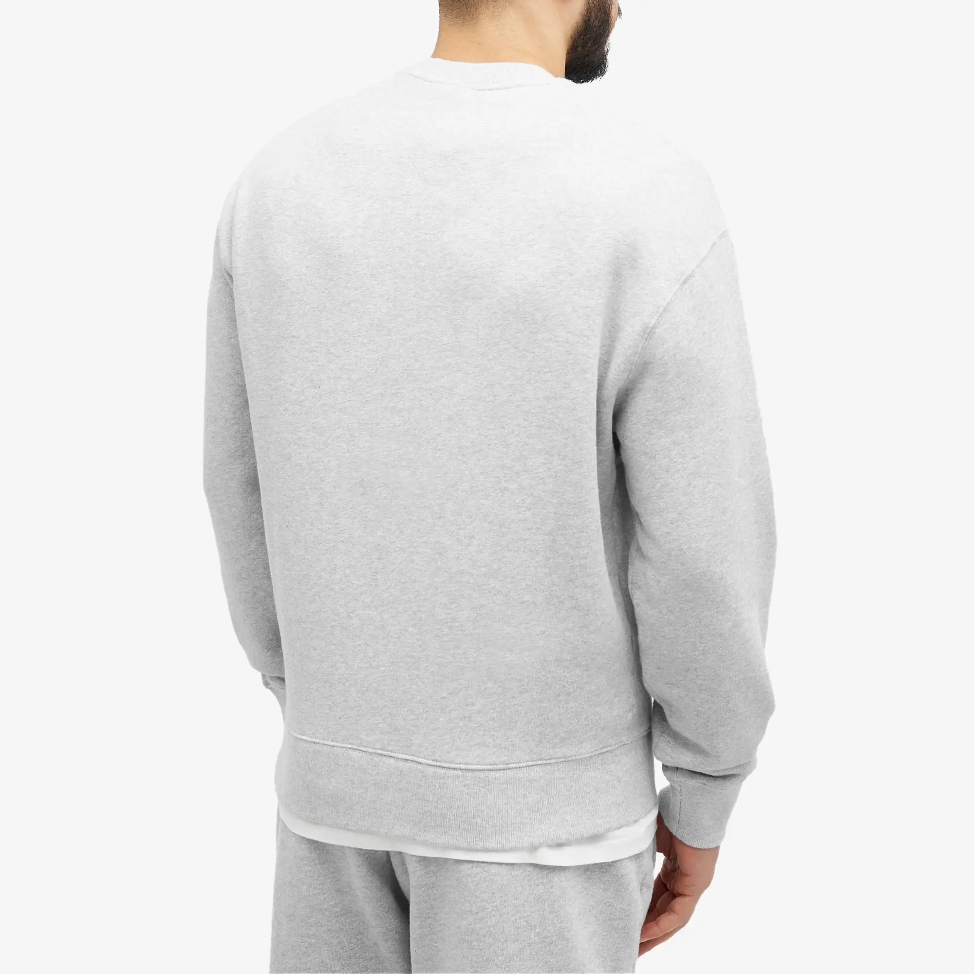 Maison Kitsuné Men's Handwriting Comfort Crew Sweat Light Grey Melange