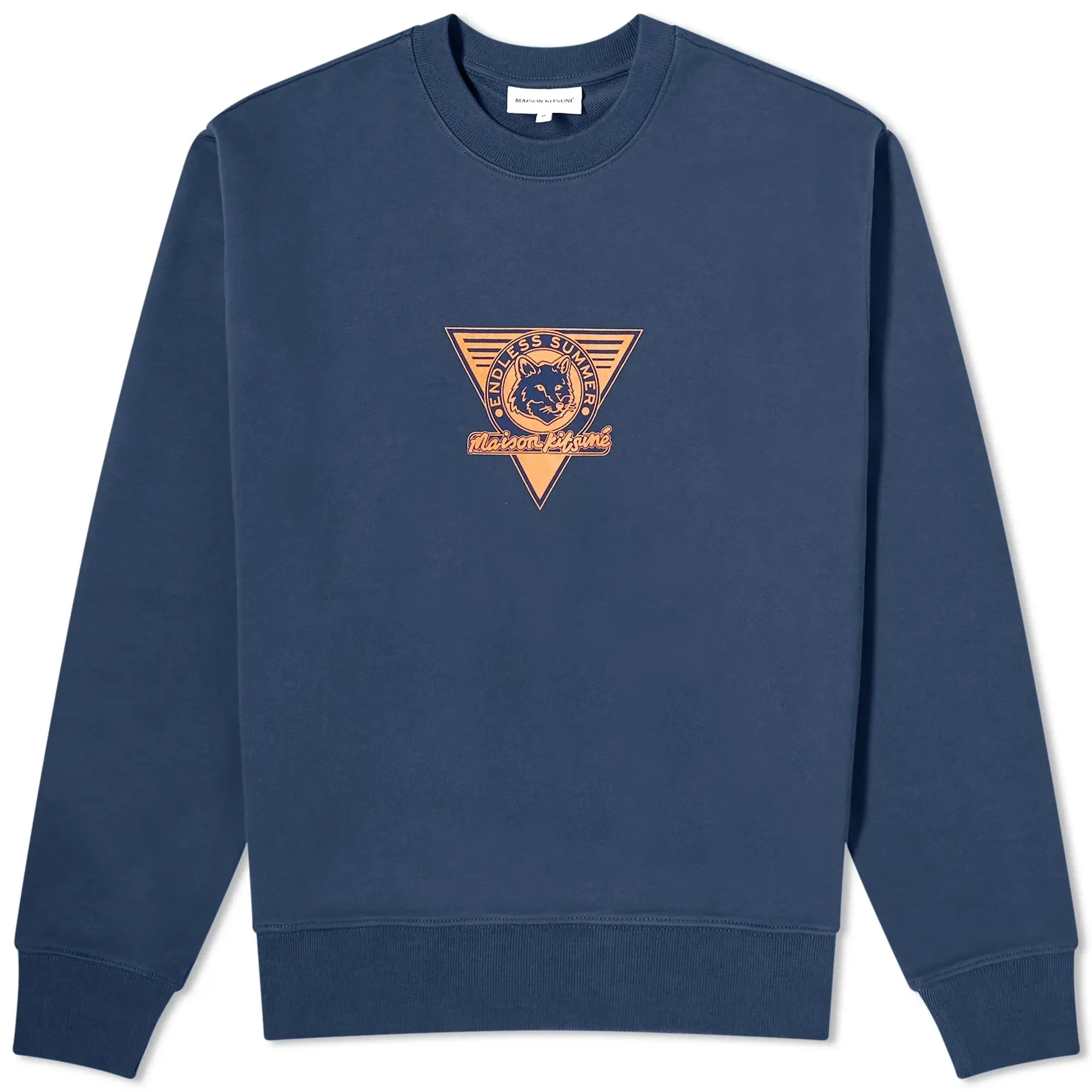 Maison Kitsuné Men's Endless Summer Fox Crew Sweat Deep Navy