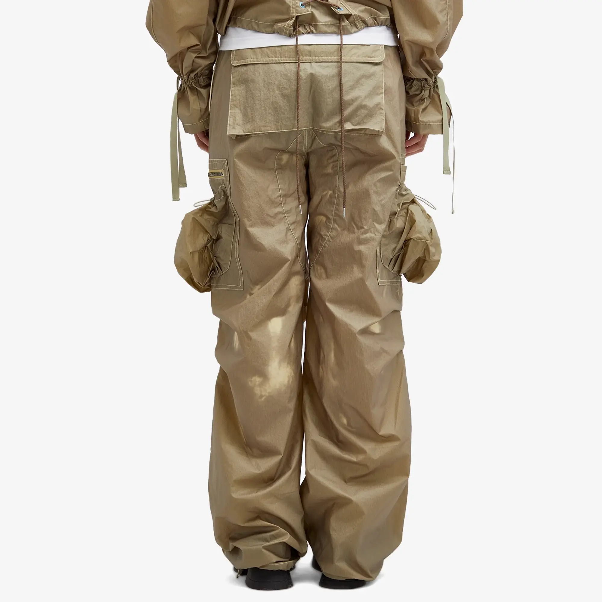 Andersson Bell Women's Balloon Pocket Parachute Pants Yellow Beige