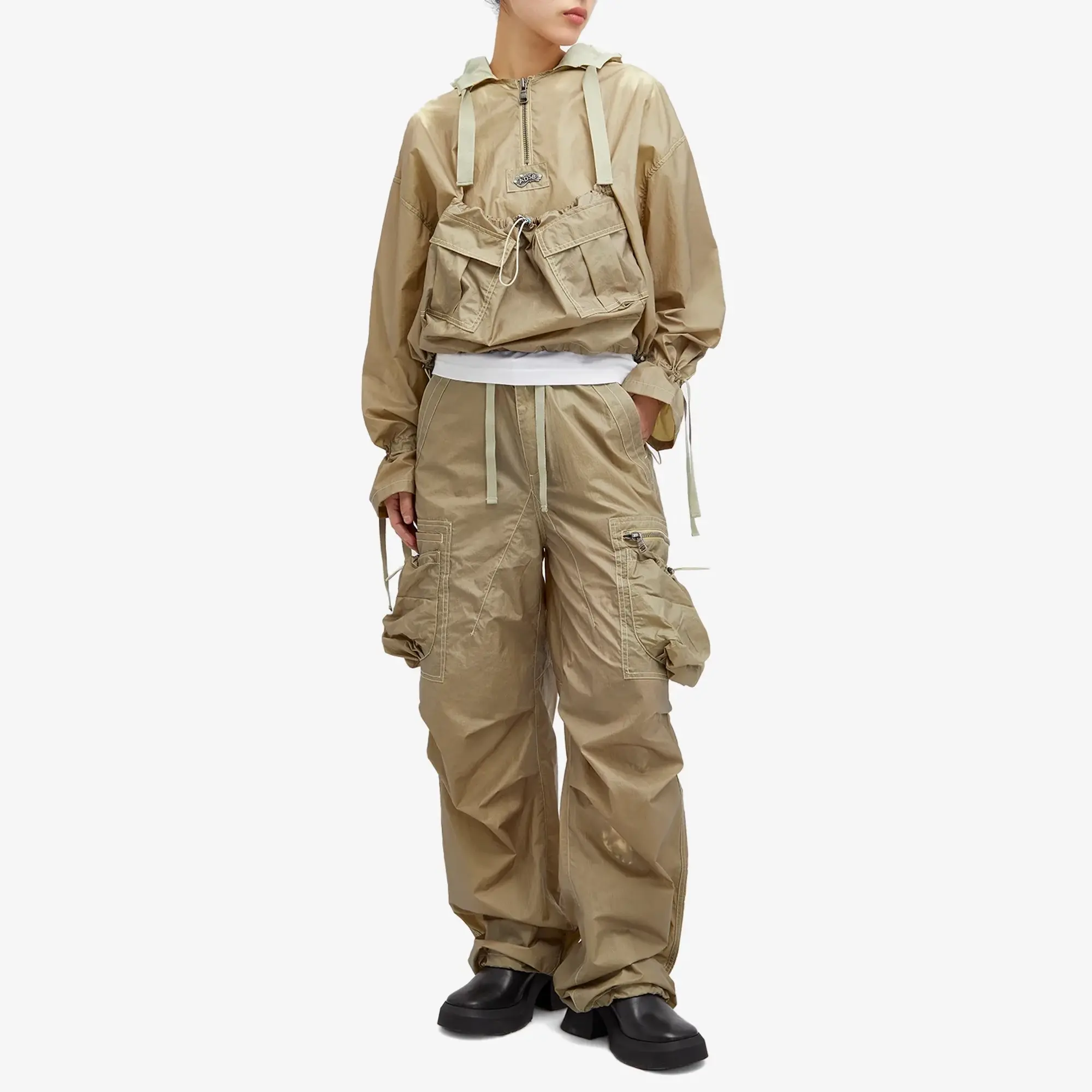 Andersson Bell Women's Balloon Pocket Parachute Pants Yellow Beige