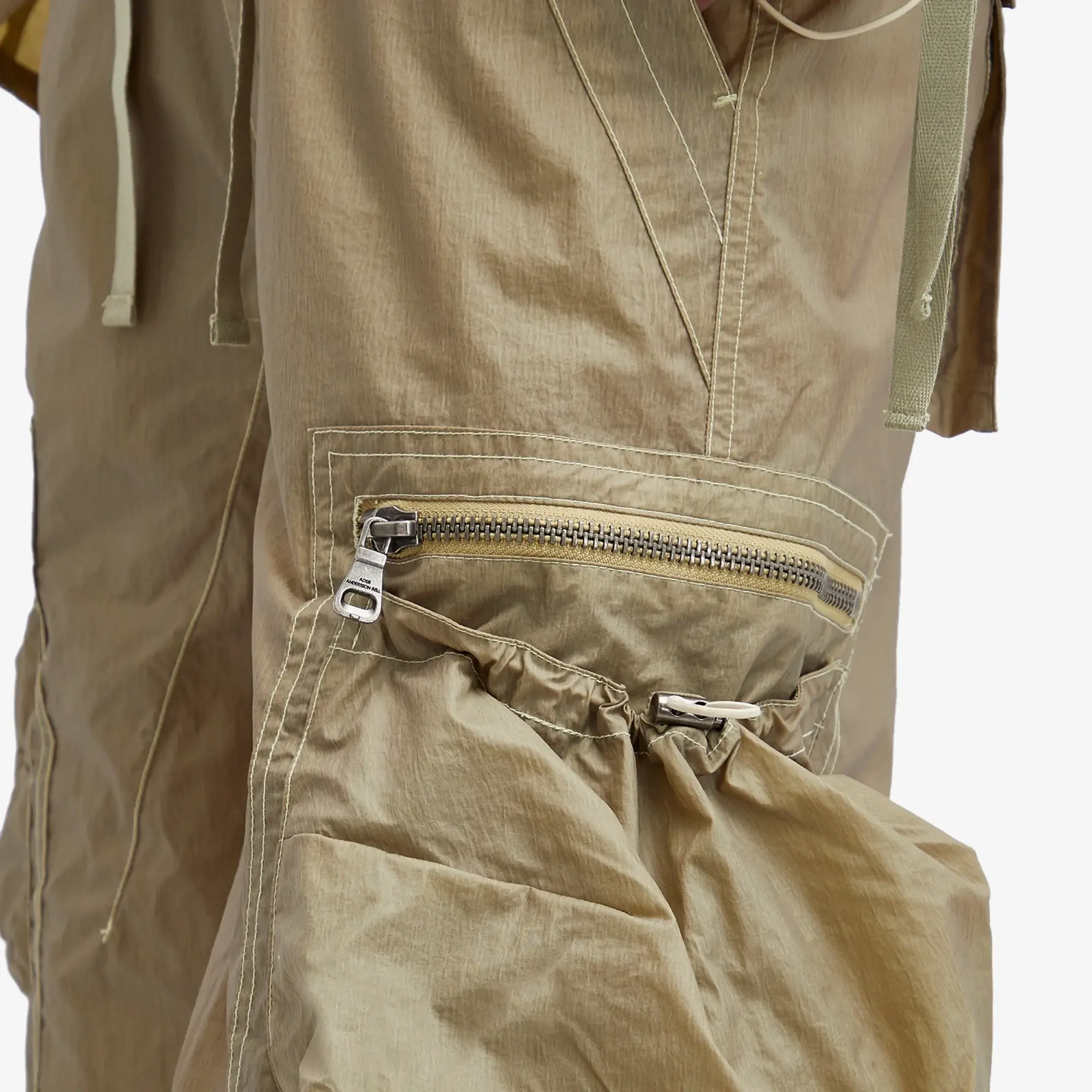 Andersson Bell Women's Balloon Pocket Parachute Pants Yellow Beige