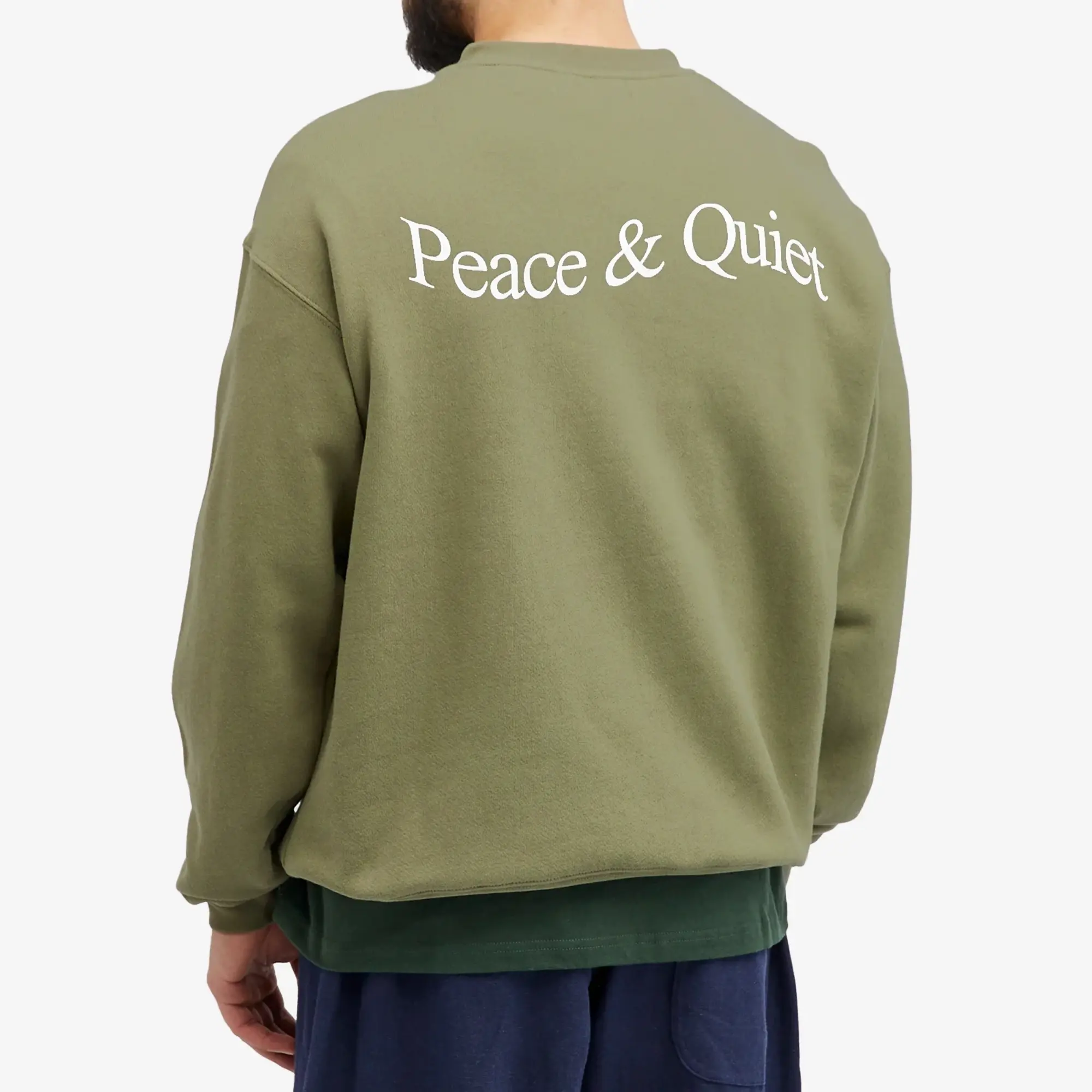 Museum of Peace and Quiet Men's Wordmark Sweatshirt Olive