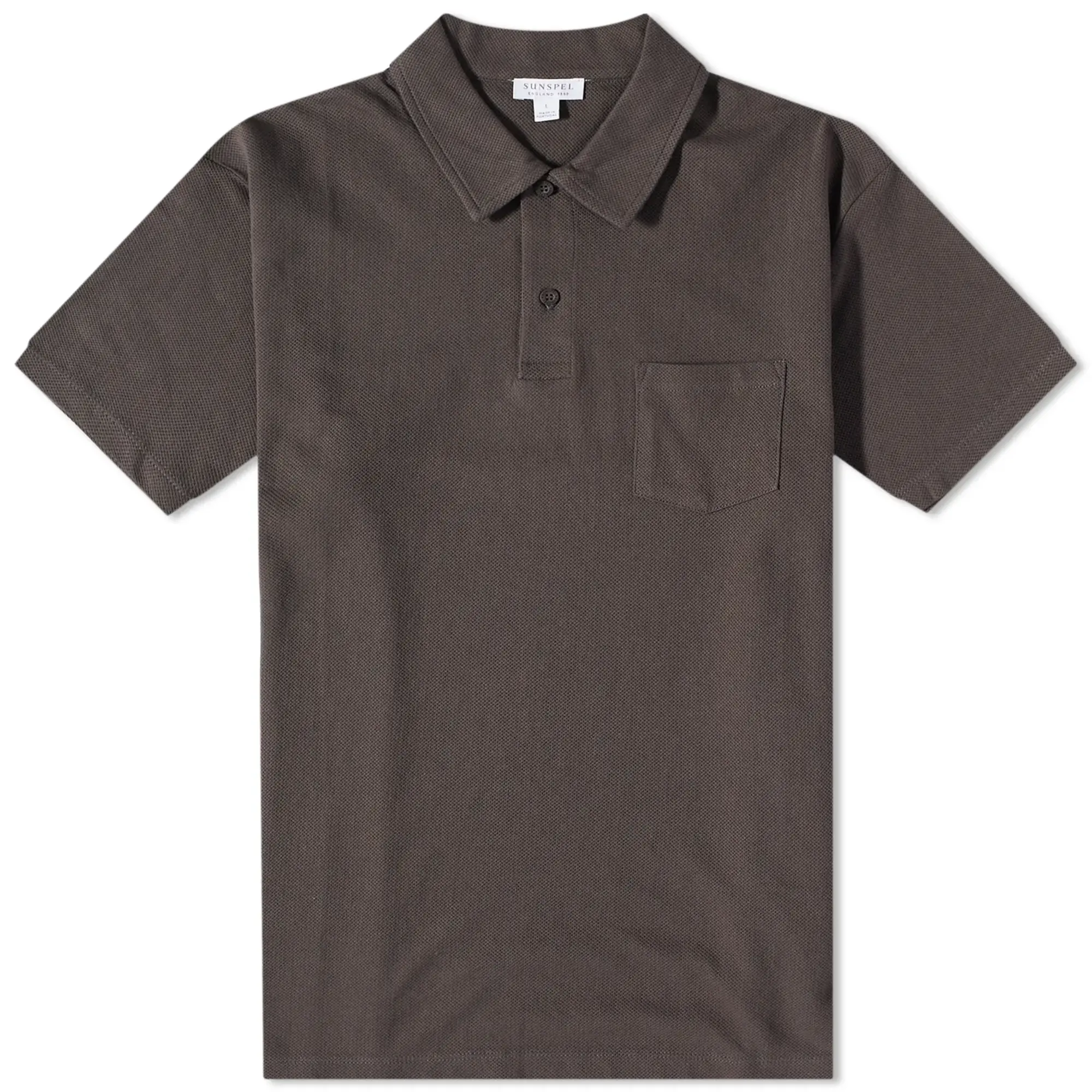 Sunspel Men's Riviera Polo Charcoal
