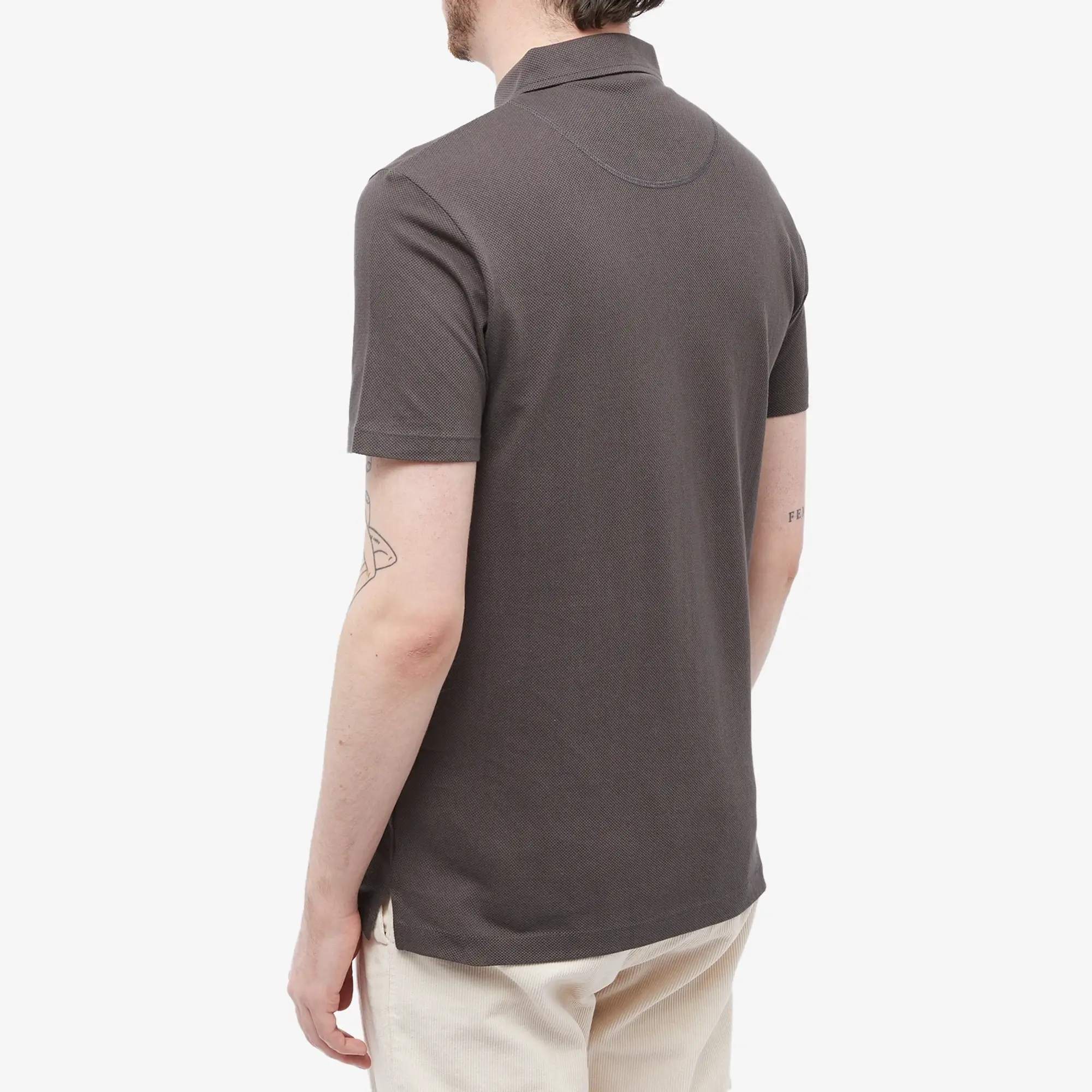Sunspel Men's Riviera Polo Charcoal