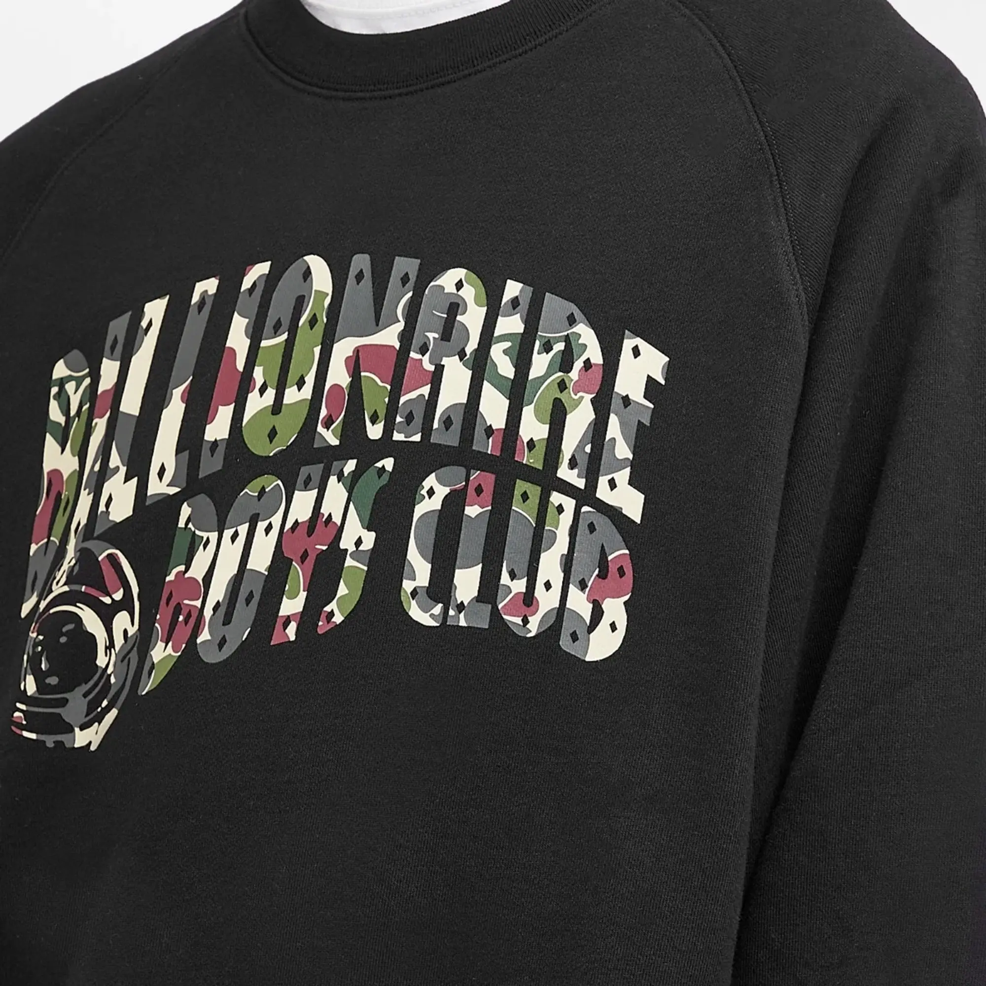 Billionaire Boys Club Men's Duck Camo Arch Logo Crew Sweat Black