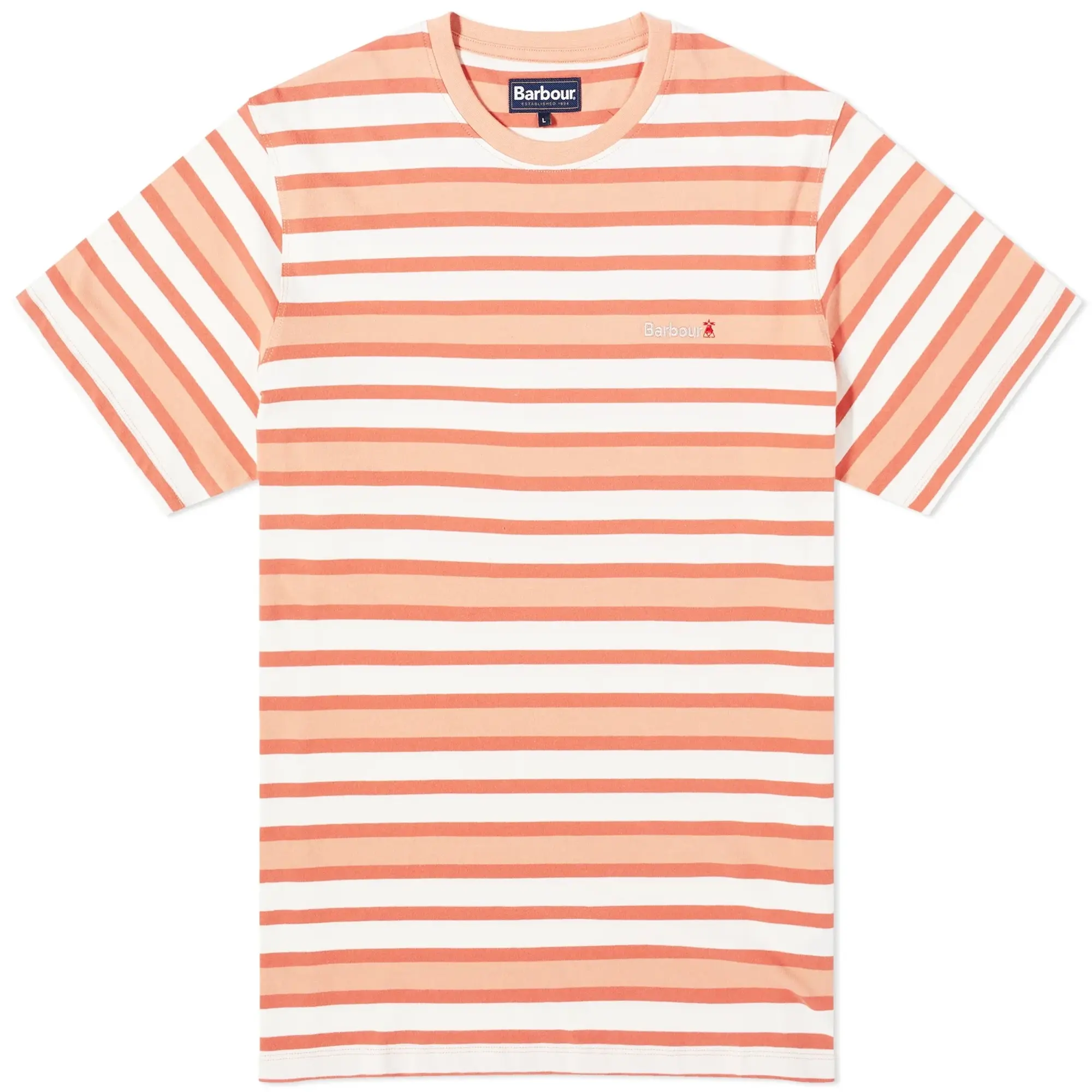 Barbour Men's Crundale Stripe T-Shirt Faded Orange