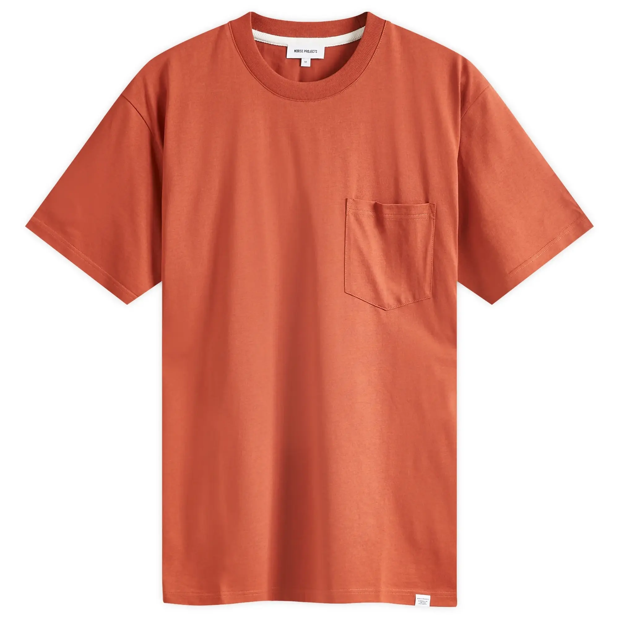 Norse Projects Men's Johannes Organic Pocket T-Shirt Red Ochre