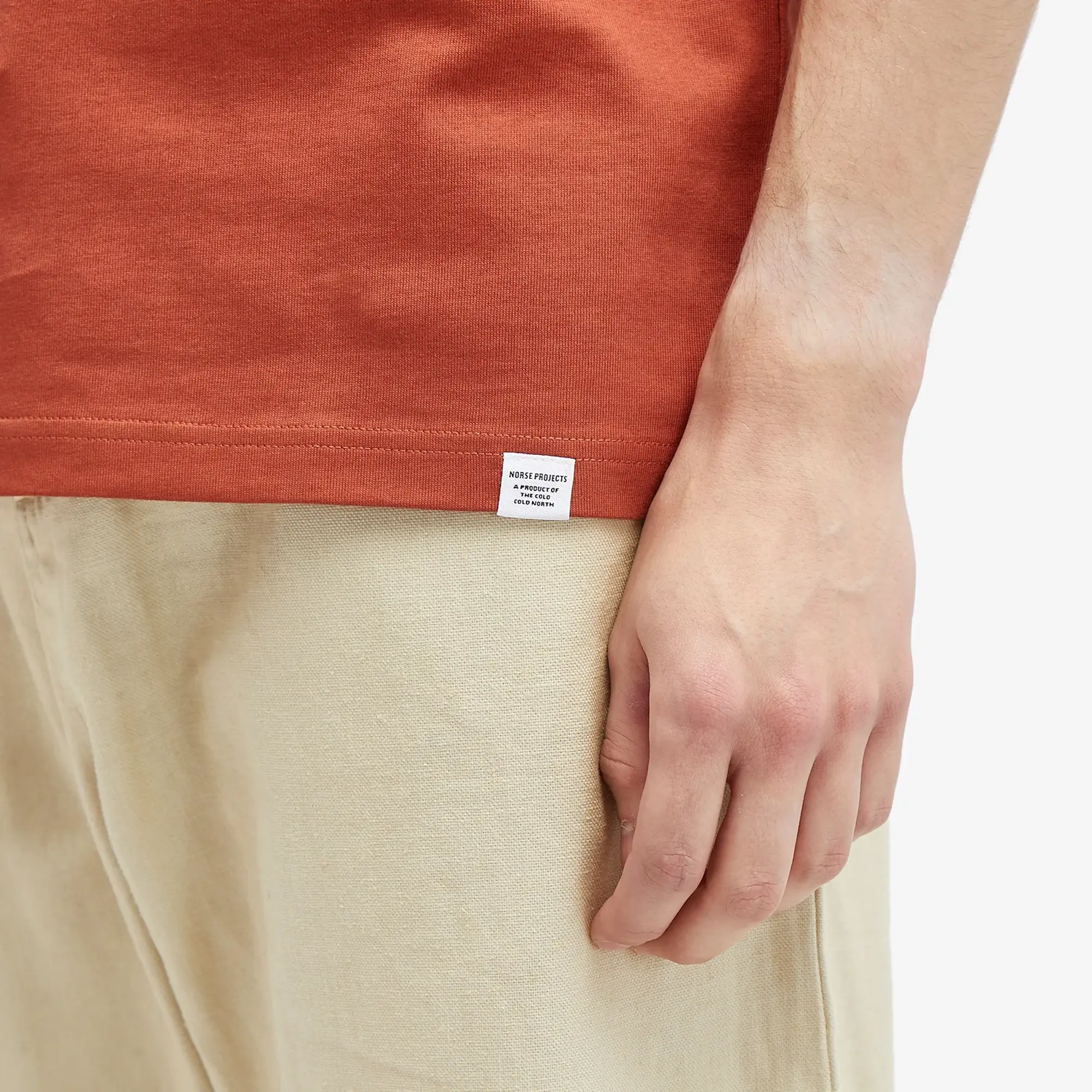 Norse Projects Men's Johannes Organic Pocket T-Shirt Red Ochre