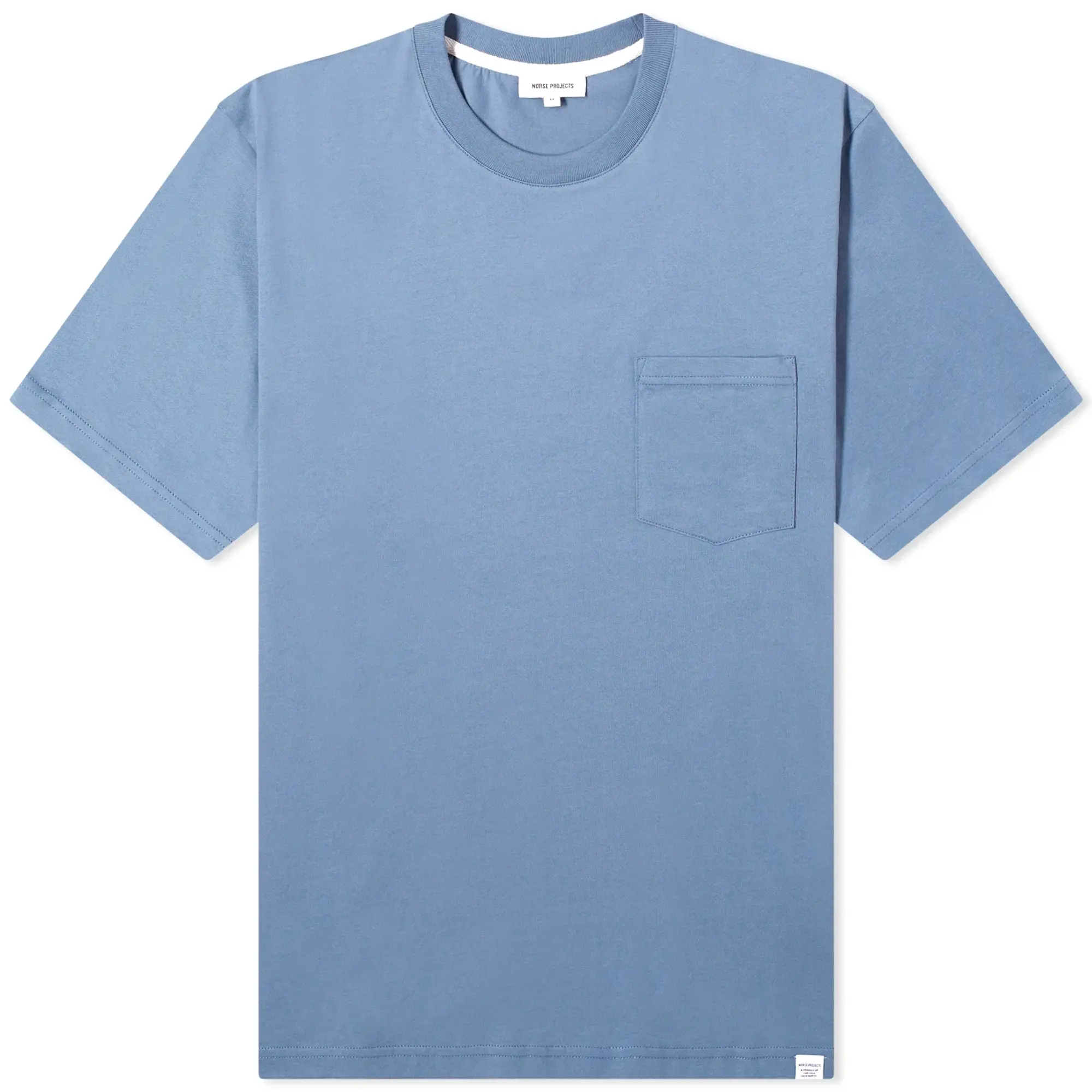 Norse Projects Men's Johannes Standard Pocket T-Shirt Fog Blue