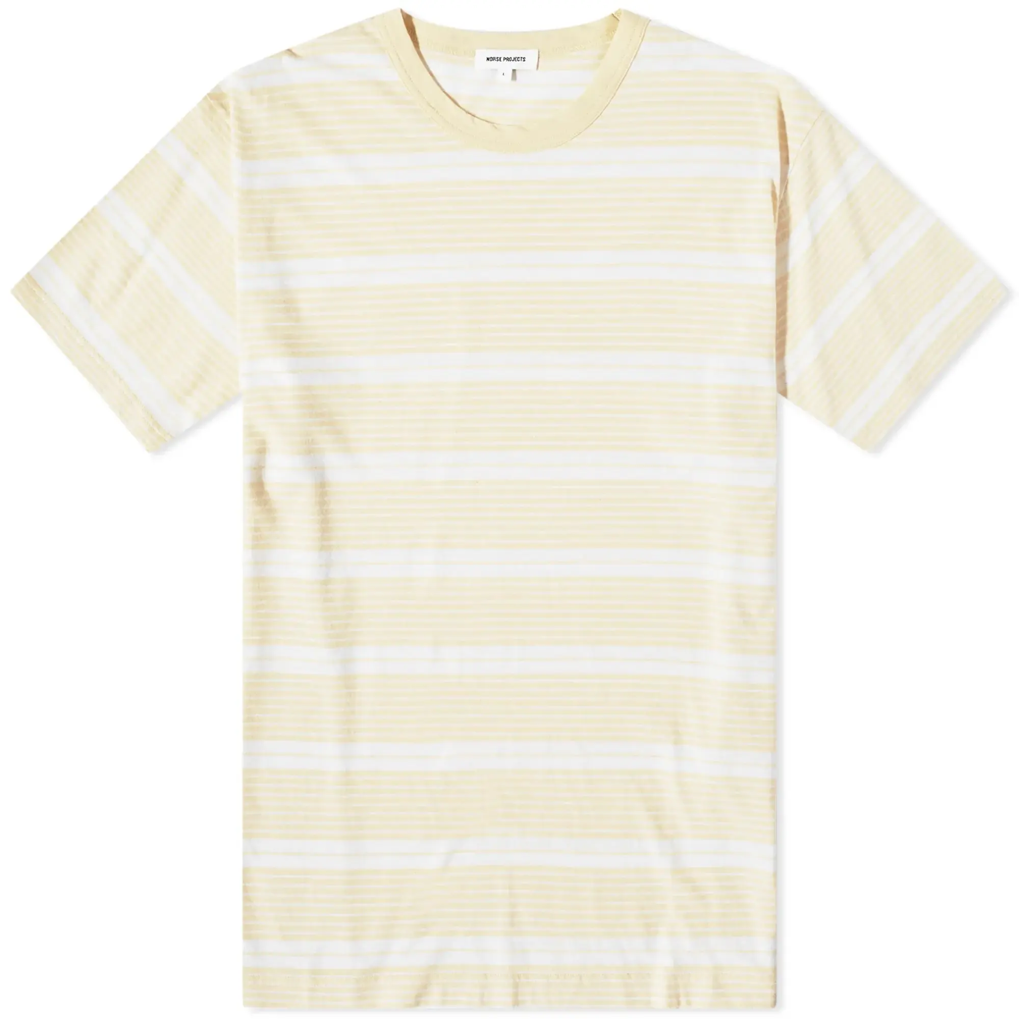 Norse Projects Men's Johannes Sunbleached Stripe T-Shirt Sunwashed Yellow