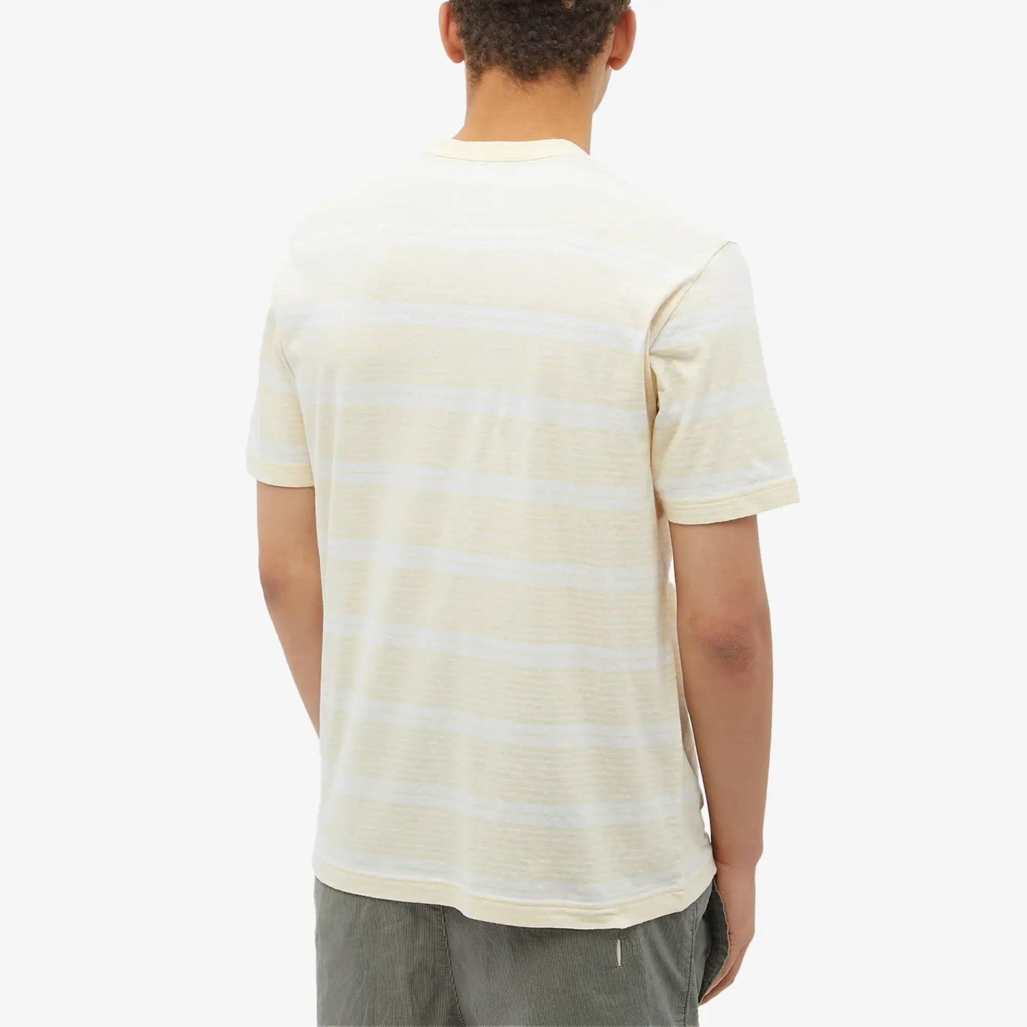 Norse Projects Men's Johannes Sunbleached Stripe T-Shirt Sunwashed Yellow