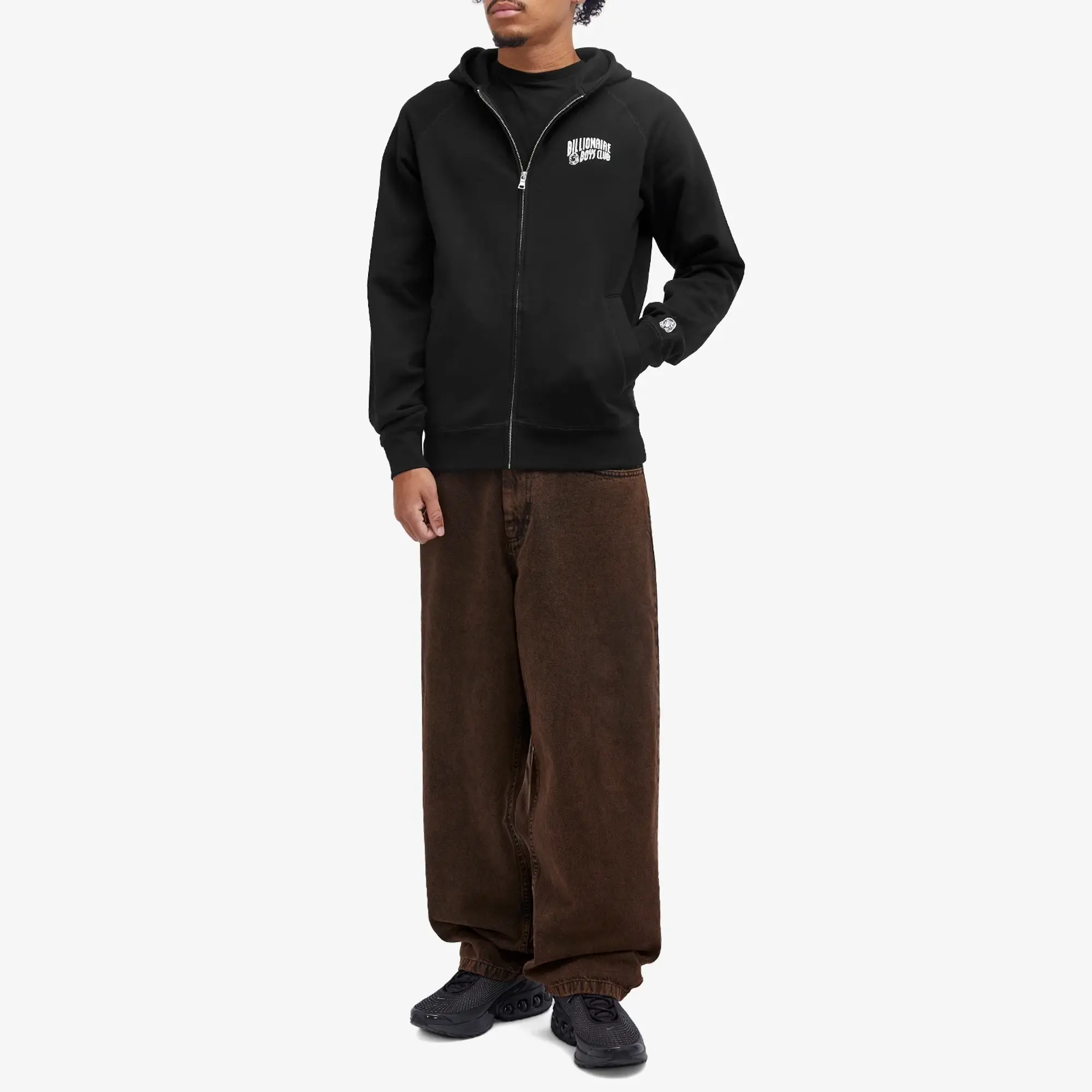 Billionaire Boys Club Men's Small Arch Logo Zip Through Black