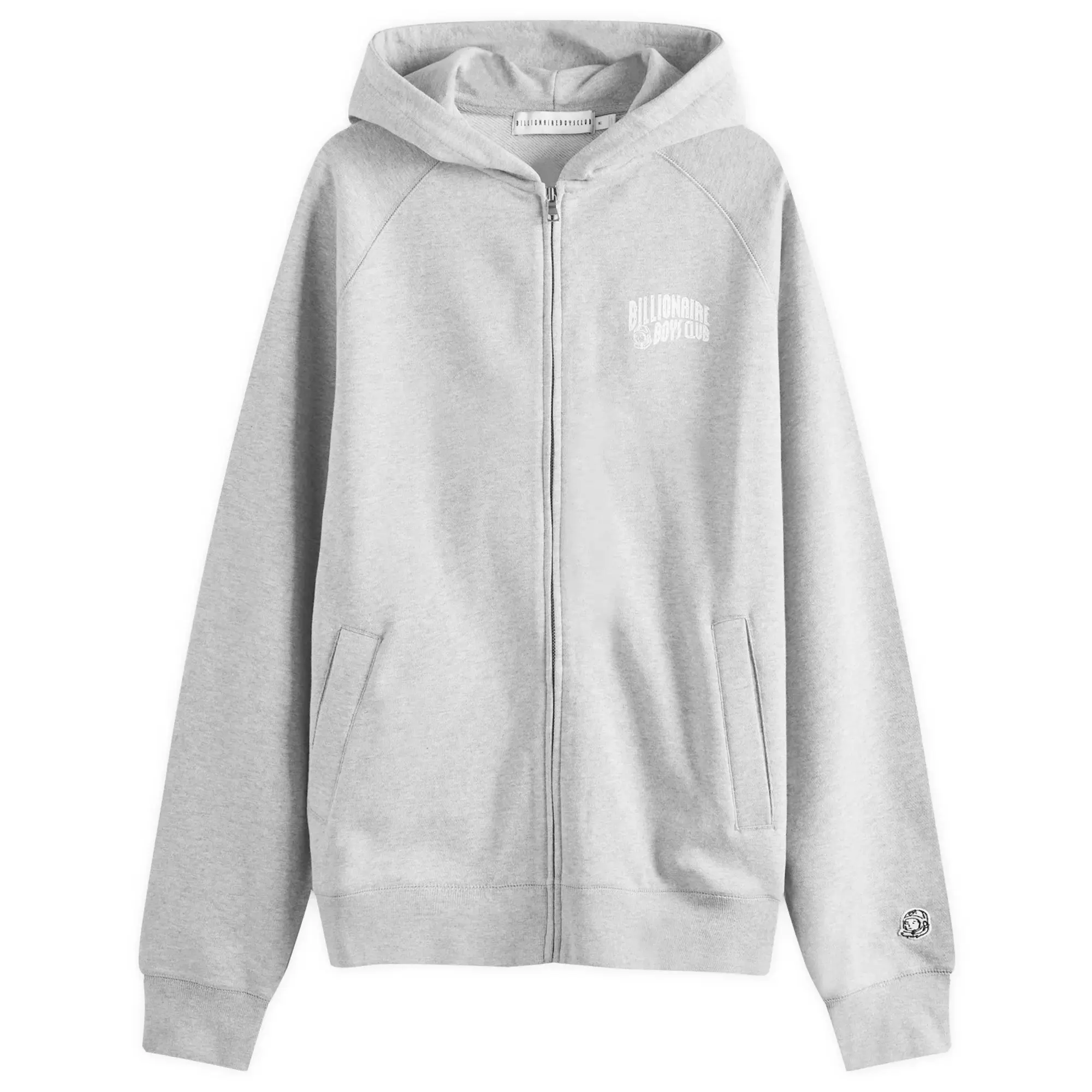 Billionaire Boys Club Men's Small Arch Logo Zip Hoody Heather Grey