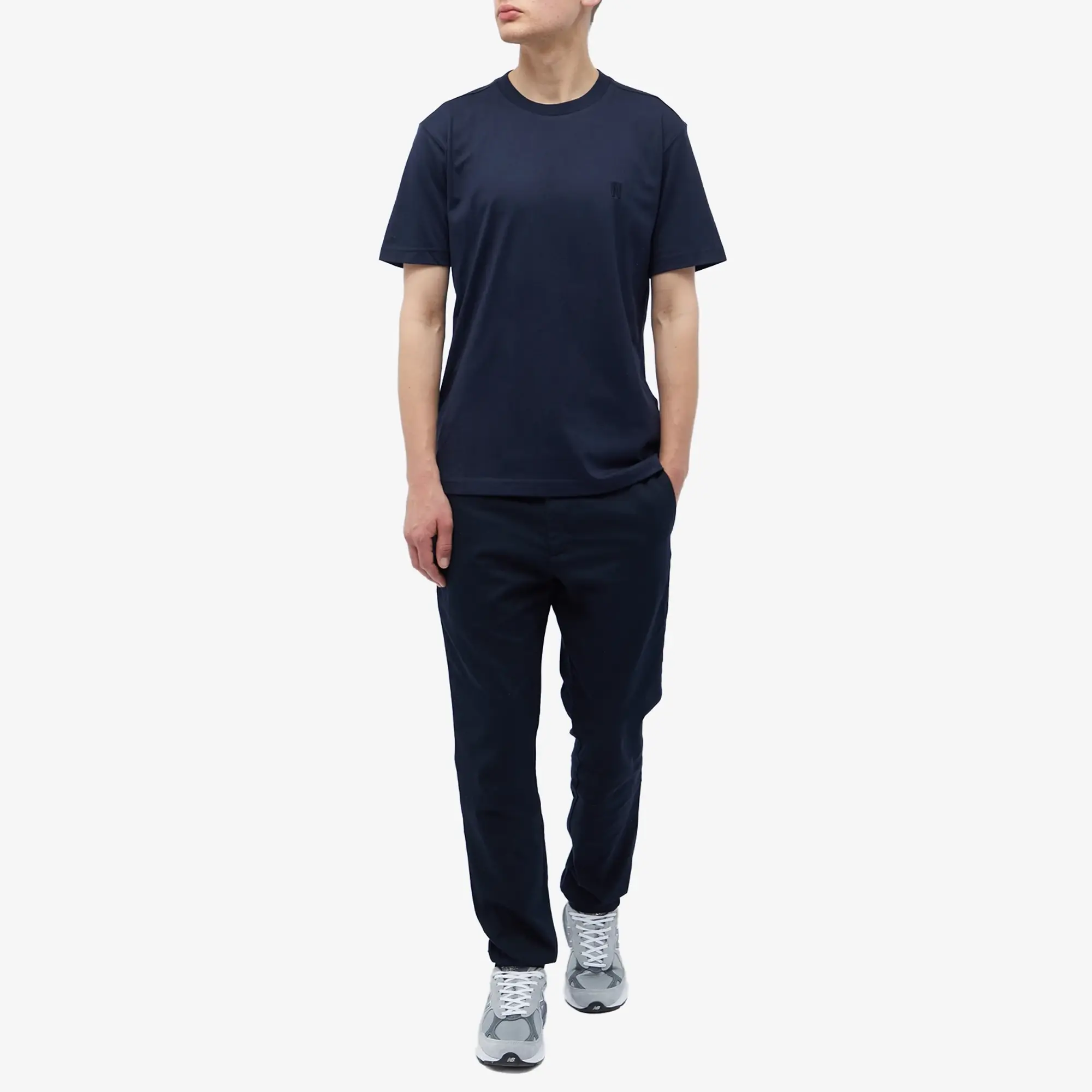 Norse Projects Men's Johannes N Logo T-Shirt Dark Navy
