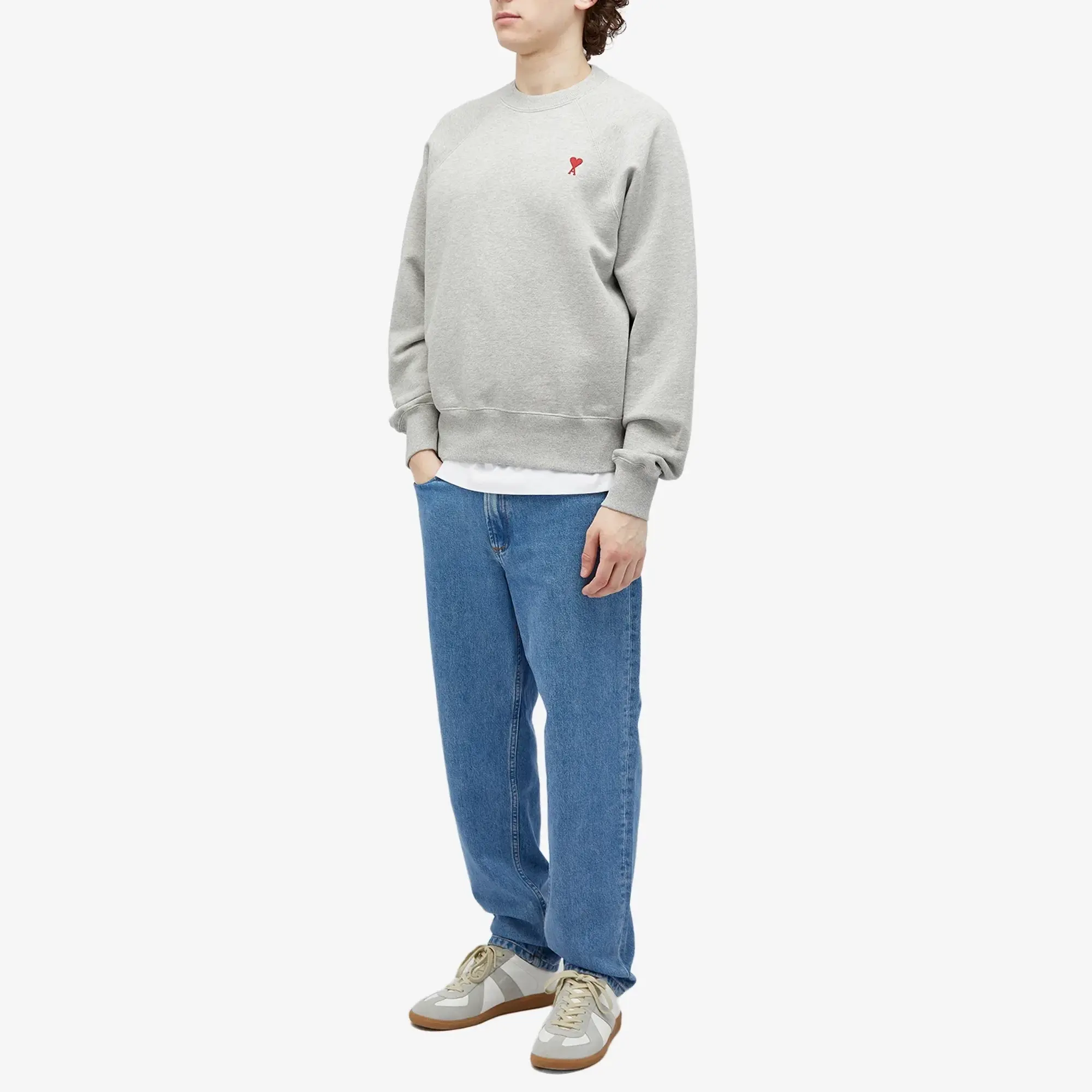 AMI Paris AMI Small ADC Crew Sweat Grey