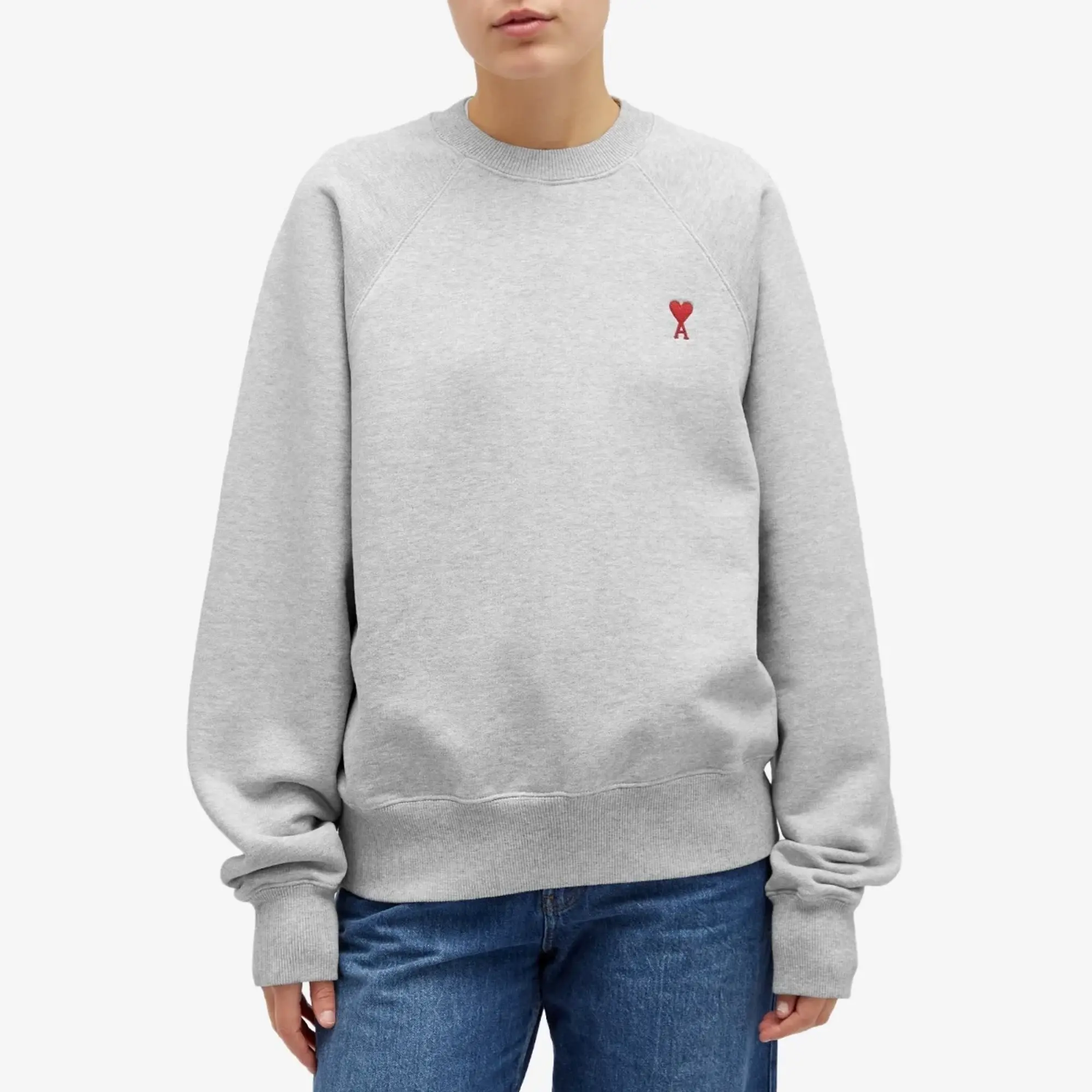 AMI Paris AMI Small ADC Crew Sweat Grey