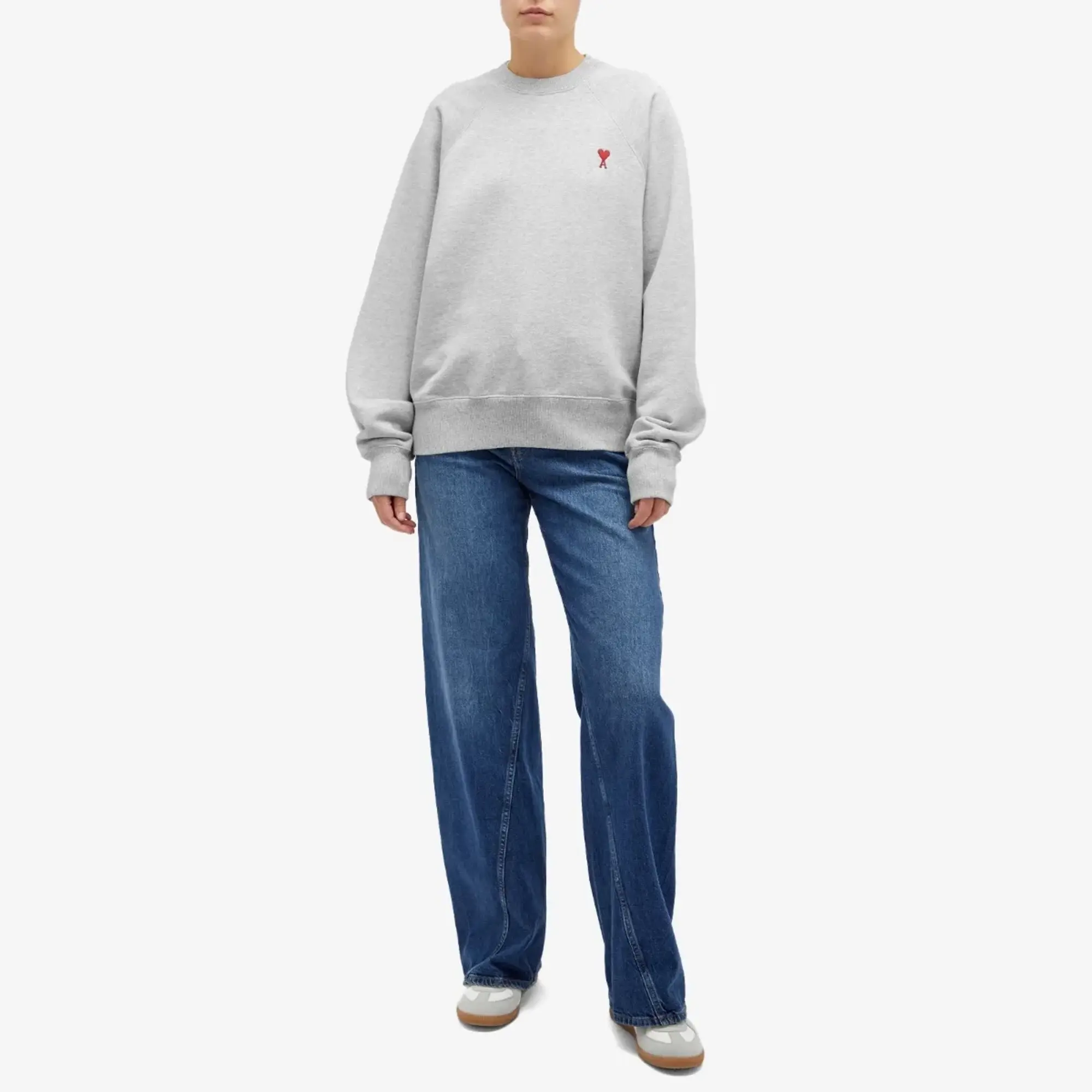 AMI Paris AMI Small ADC Crew Sweat Grey