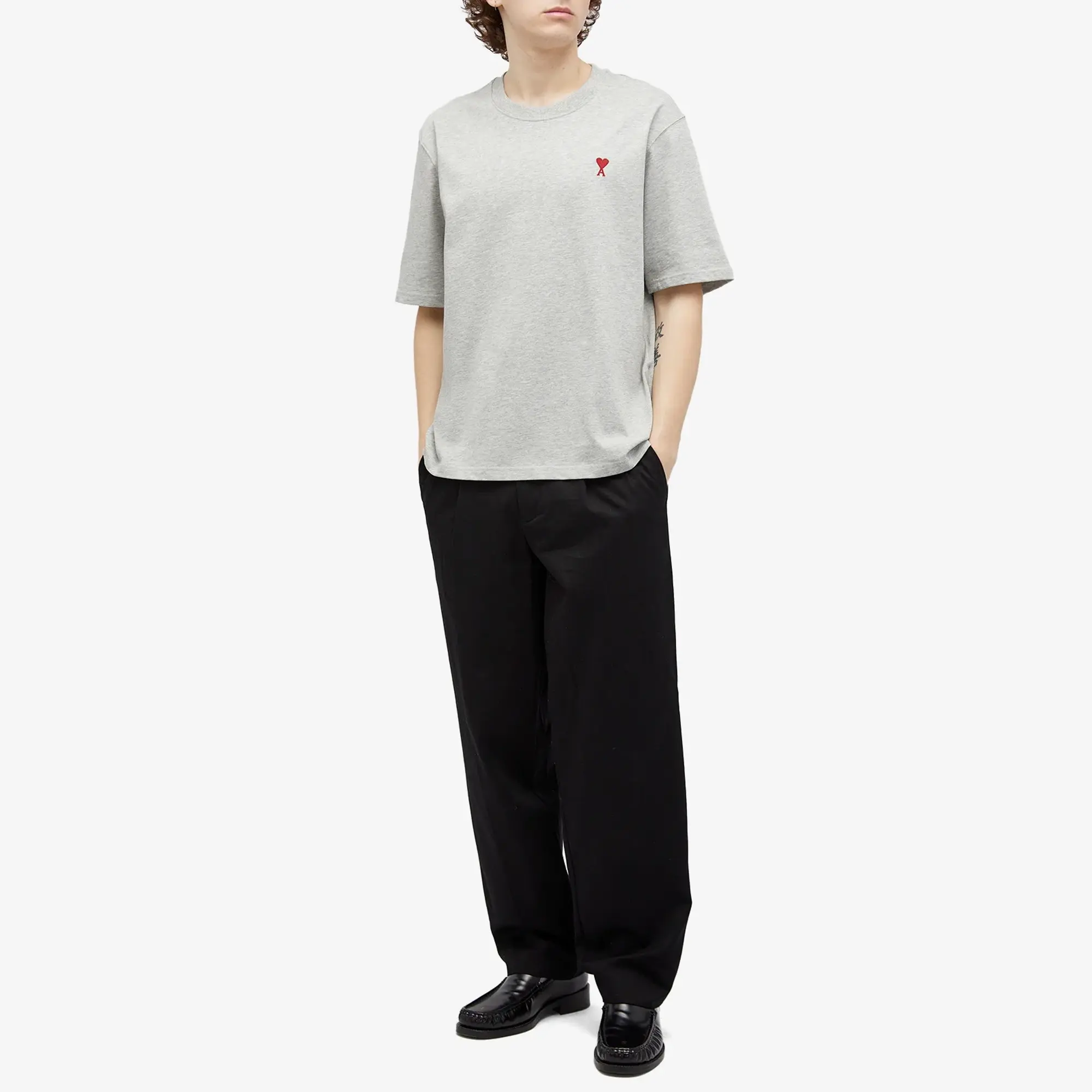 AMI Paris AMI Small A Heart T-Shirt Grey