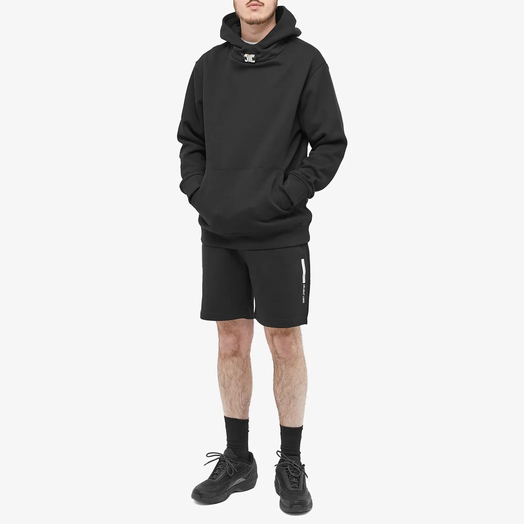 Helmut Lang Men s Photo Logo Sweat Short Black N05HM215 001 FOOTY.COM