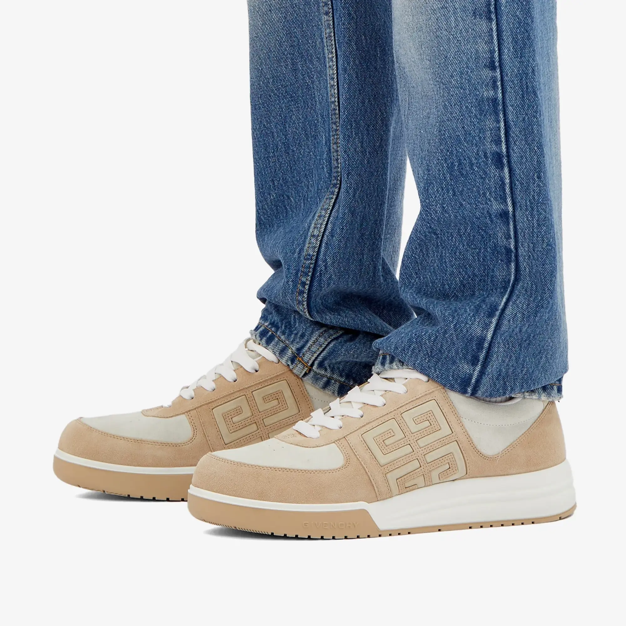 Givenchy Men's G4 Low Sneakers Beige/White