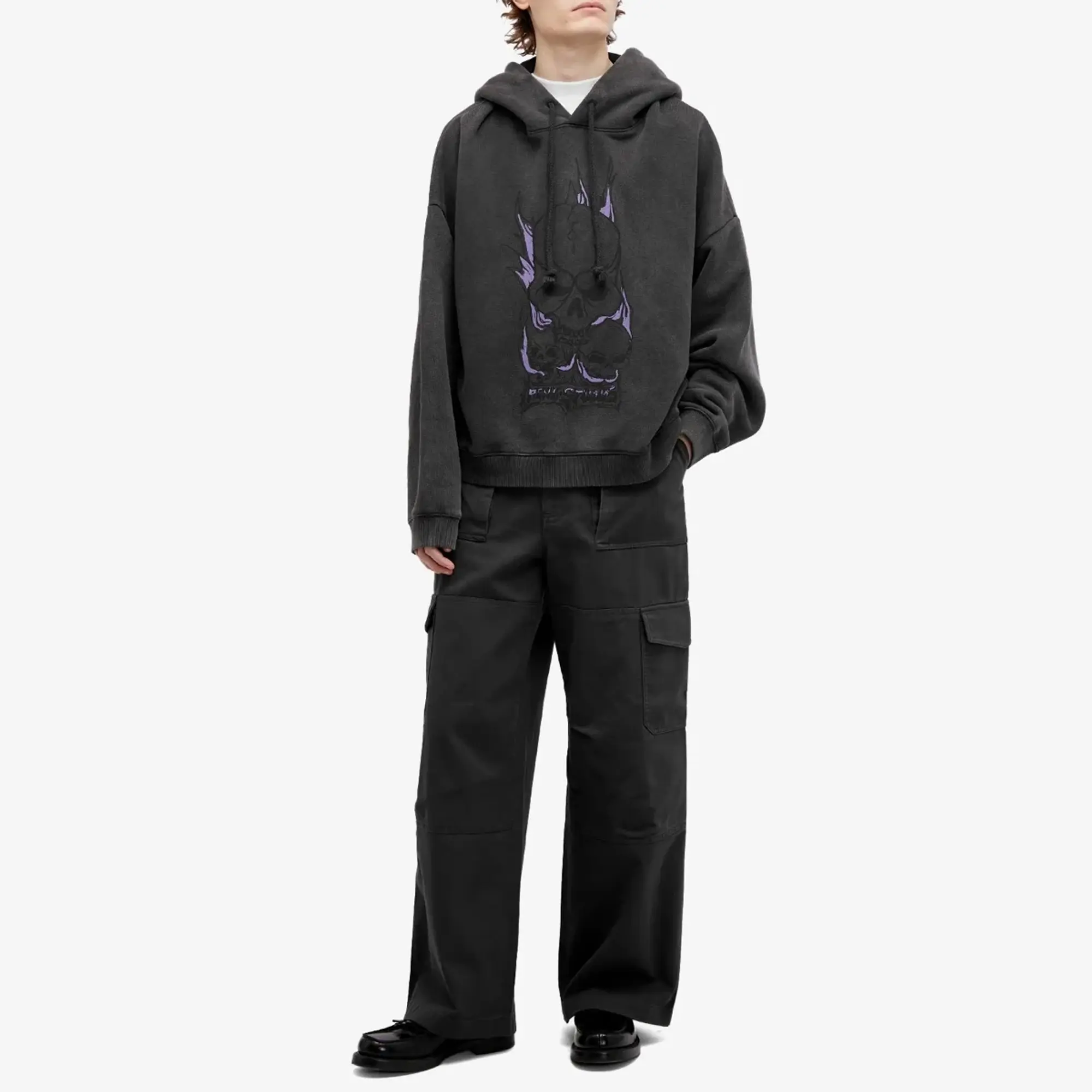 Acne Studios Men's Patsony Twill Cargo Trousers Dark Grey