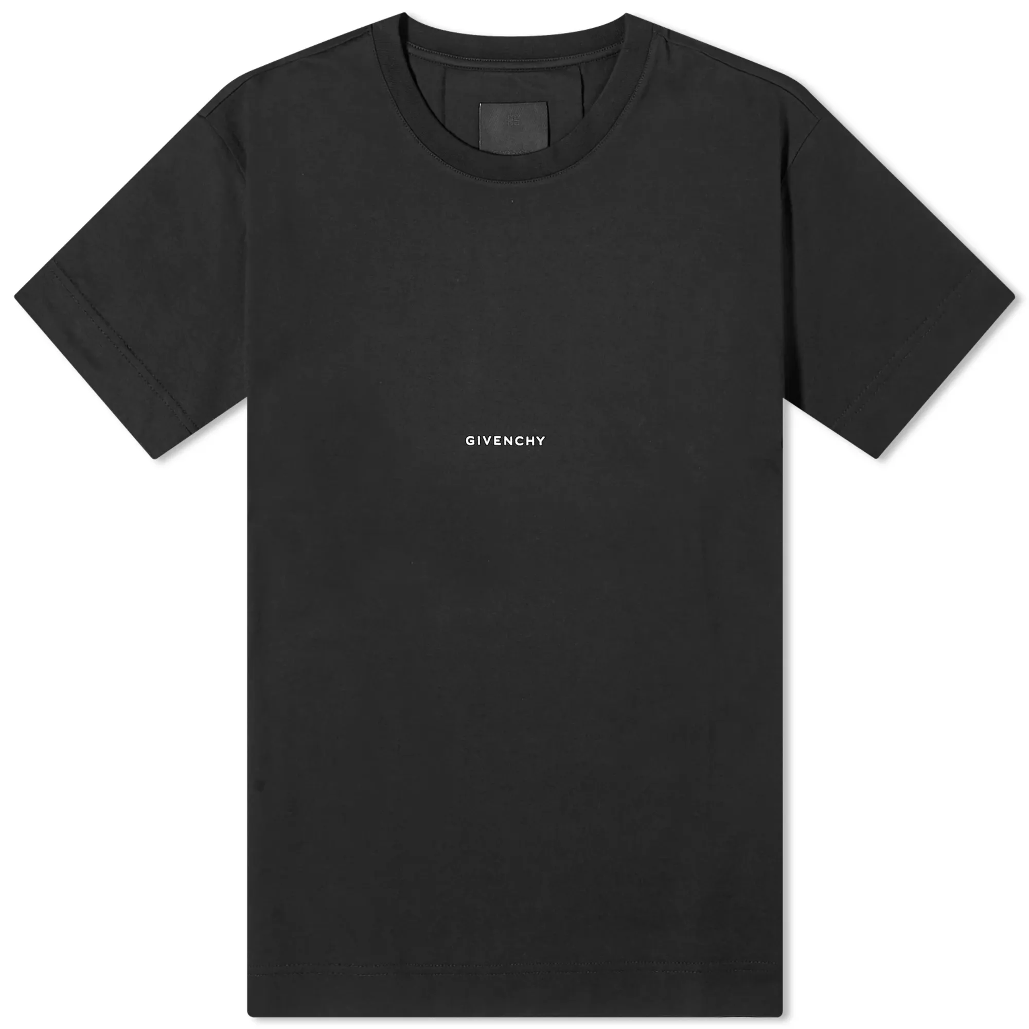 Givenchy Men's Small Text Logo Tee Black