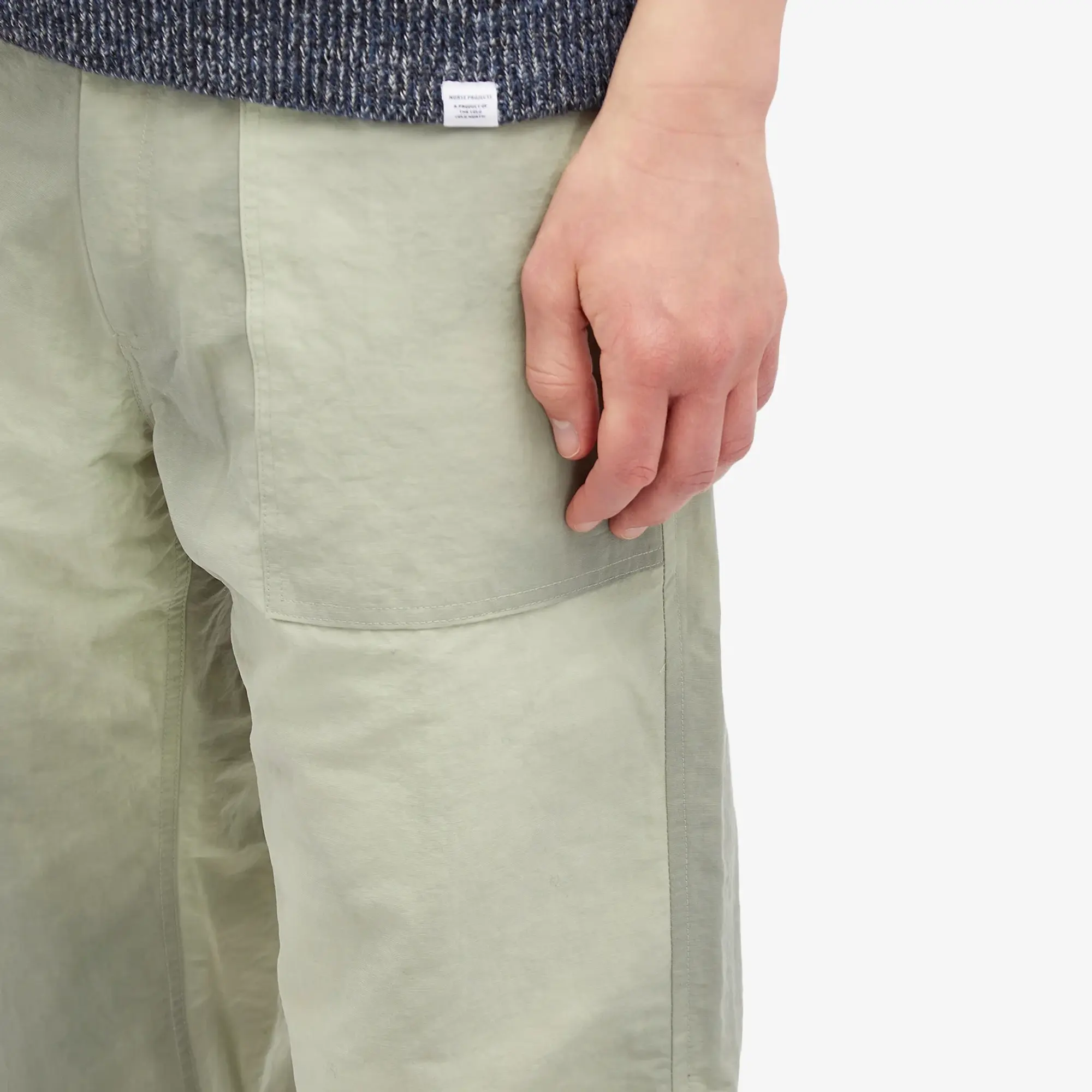 Norse Projects Men's Lukas Relaxed Wave Dye Trousers Clay