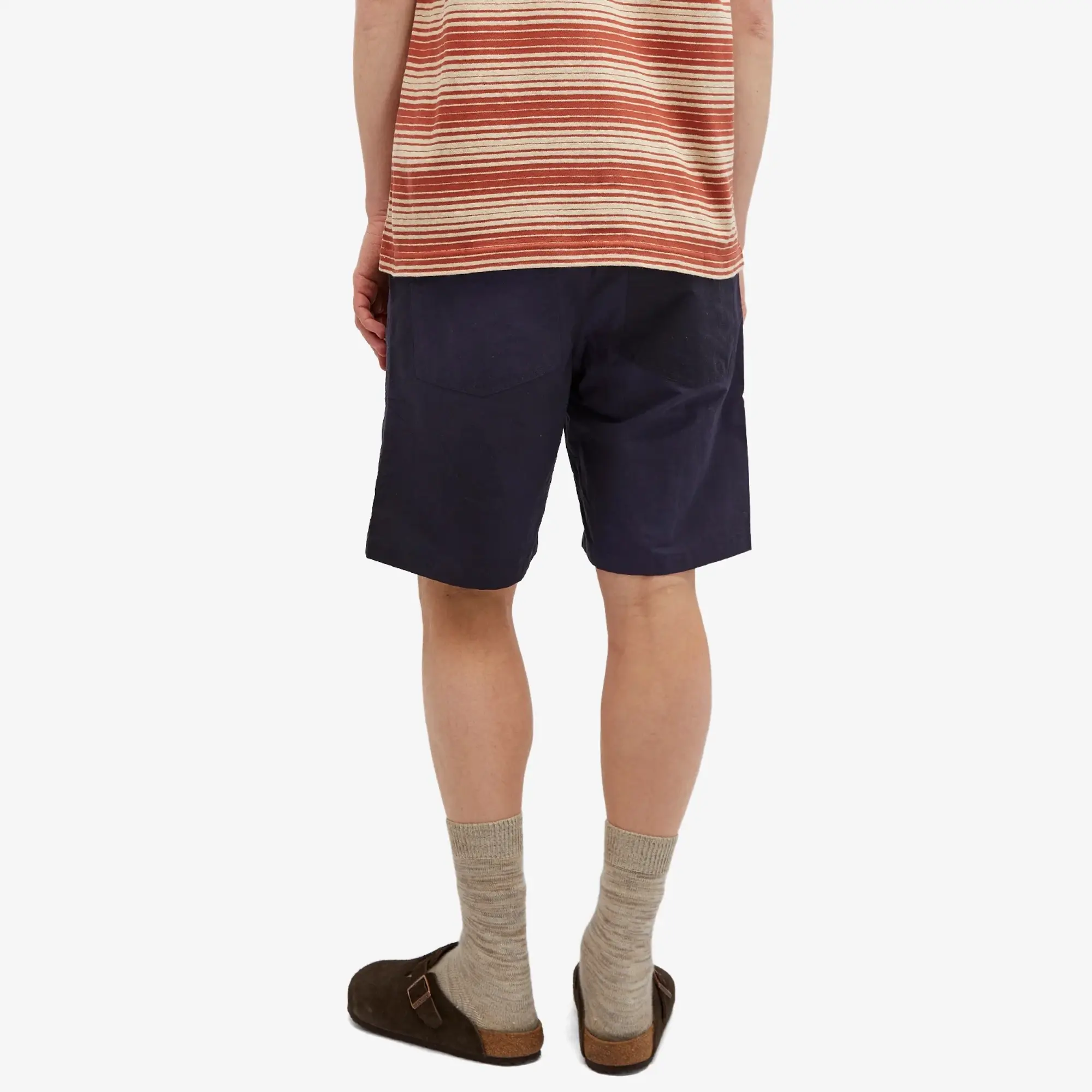 Norse Projects Men's Lukas Relaxed Wave Dye Shorts Dark Navy