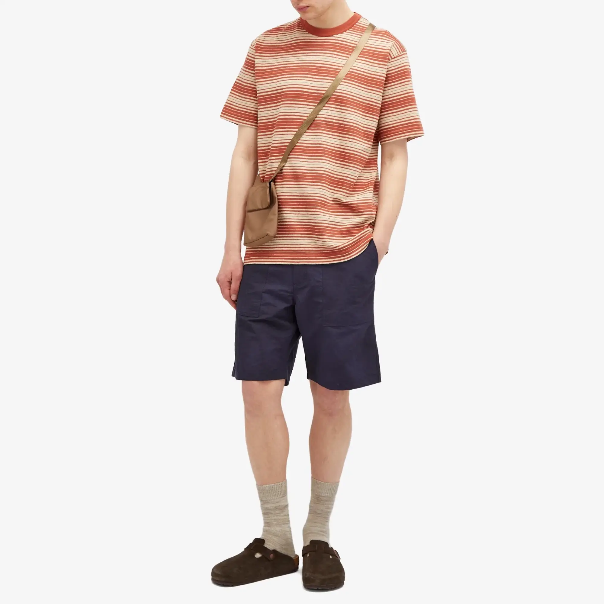 Norse Projects Men's Lukas Relaxed Wave Dye Shorts Dark Navy