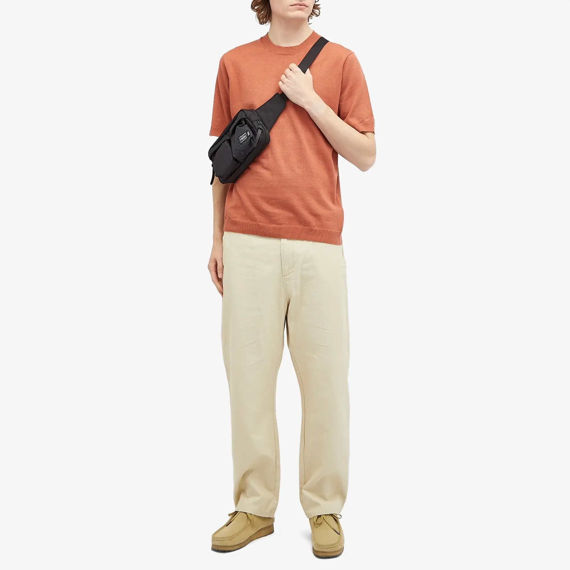 Norse Projects Men's Rhys Knitted T-Shirt Red Clay