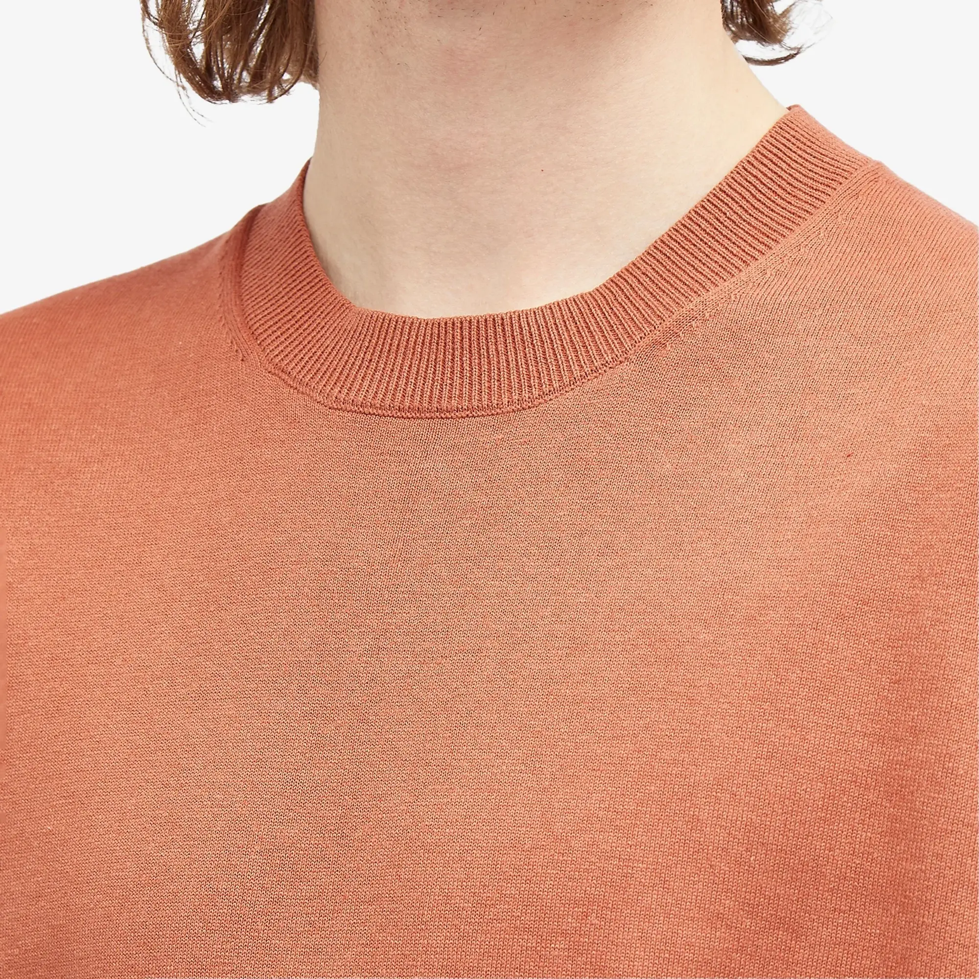 Norse Projects Men's Rhys Knitted T-Shirt Red Clay