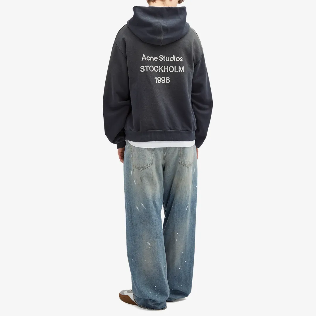 トップス Acne Studios Franziska 1996 Hoodie ACNE STUDIOS Franziska Logo-Print Cotton-Blend Hoodie | endource
