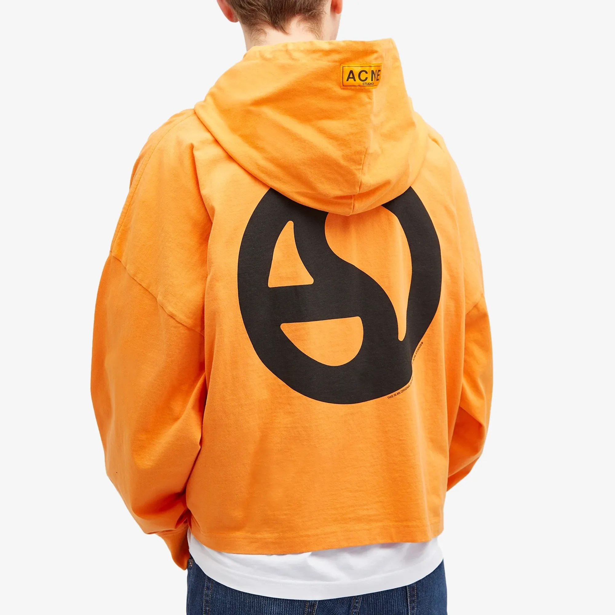Acne Studios Men's Fester Logogram Hoodie Sharp Orange | CI0161